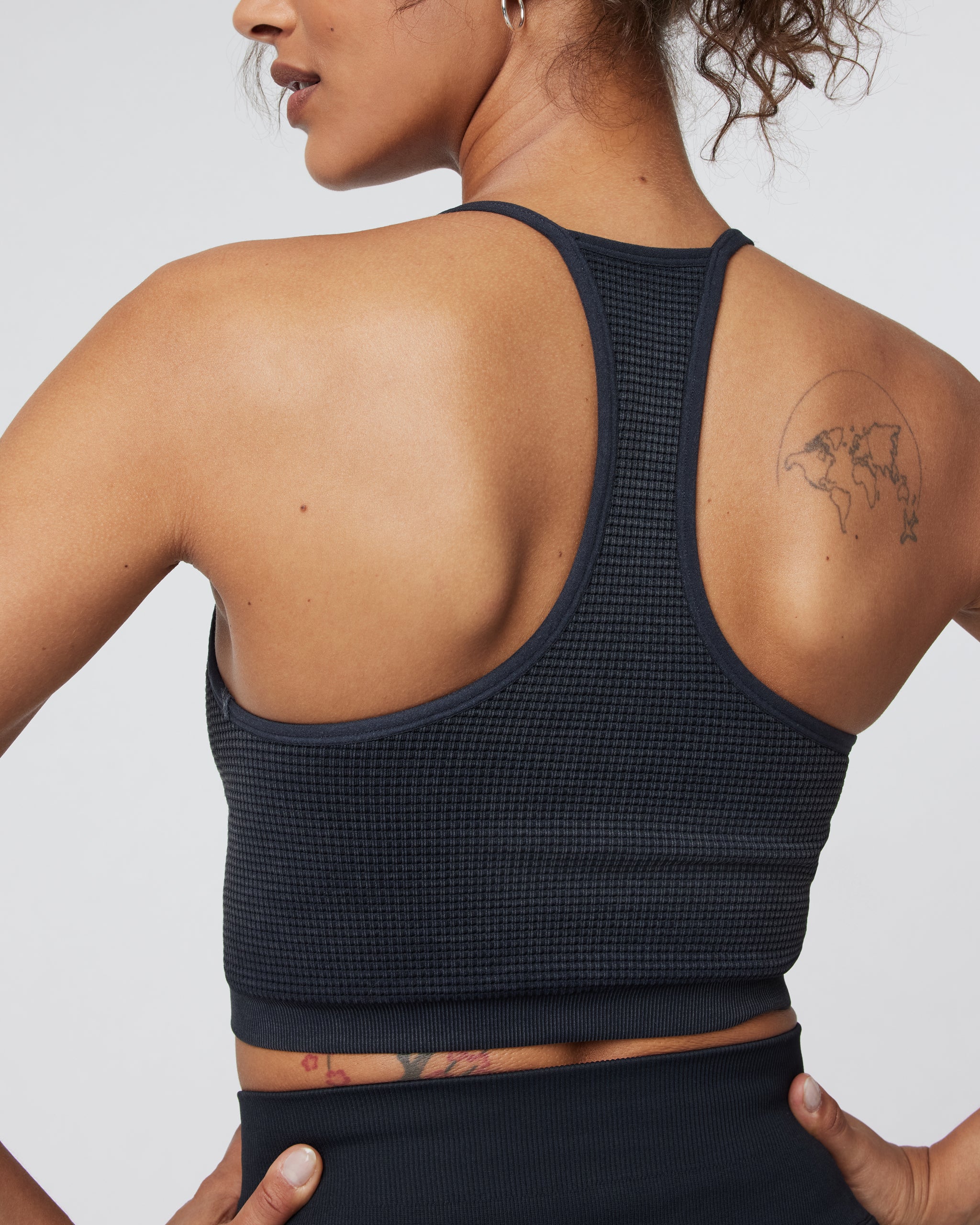 Waffle Seamless Bra | Black - Image 2