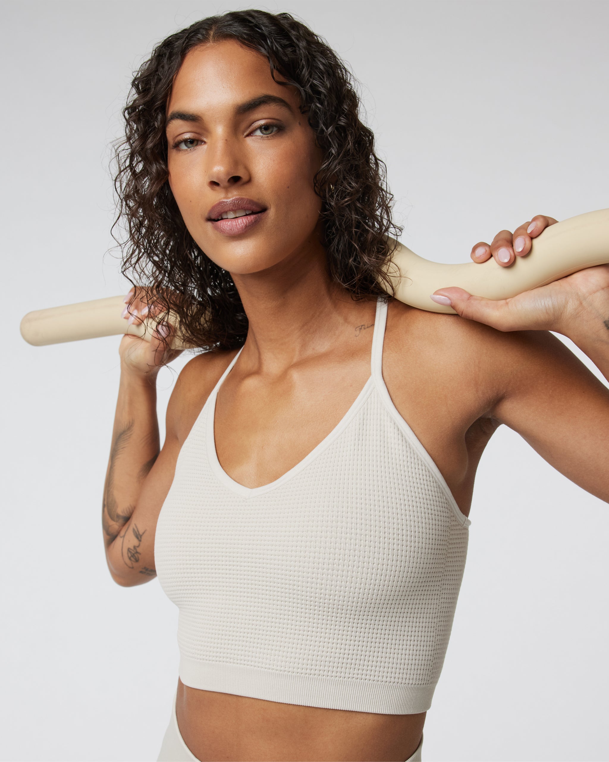 Waffle Seamless Bra | Ecru - Image 3