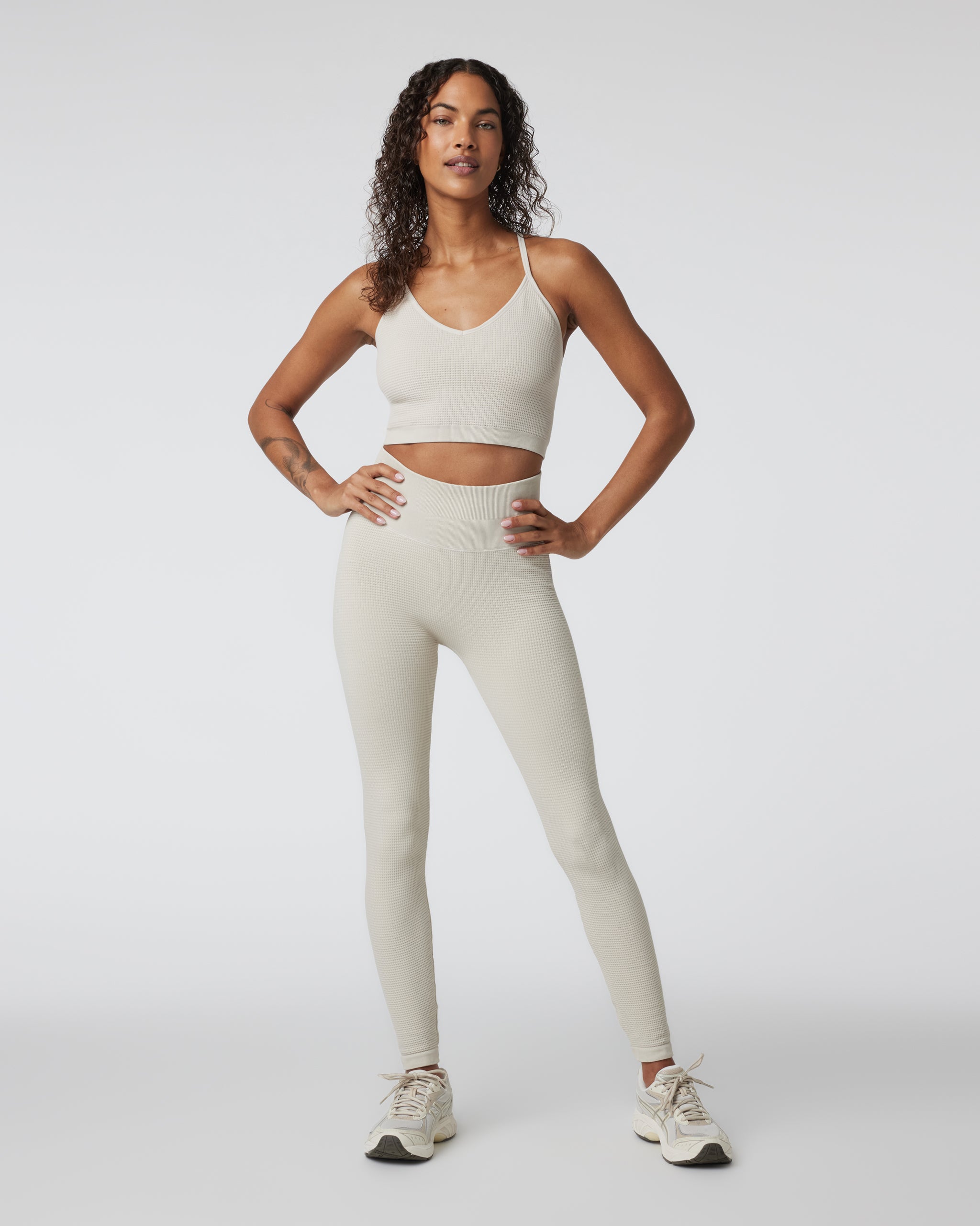 Waffle Seamless Bra | Ecru - Image 4