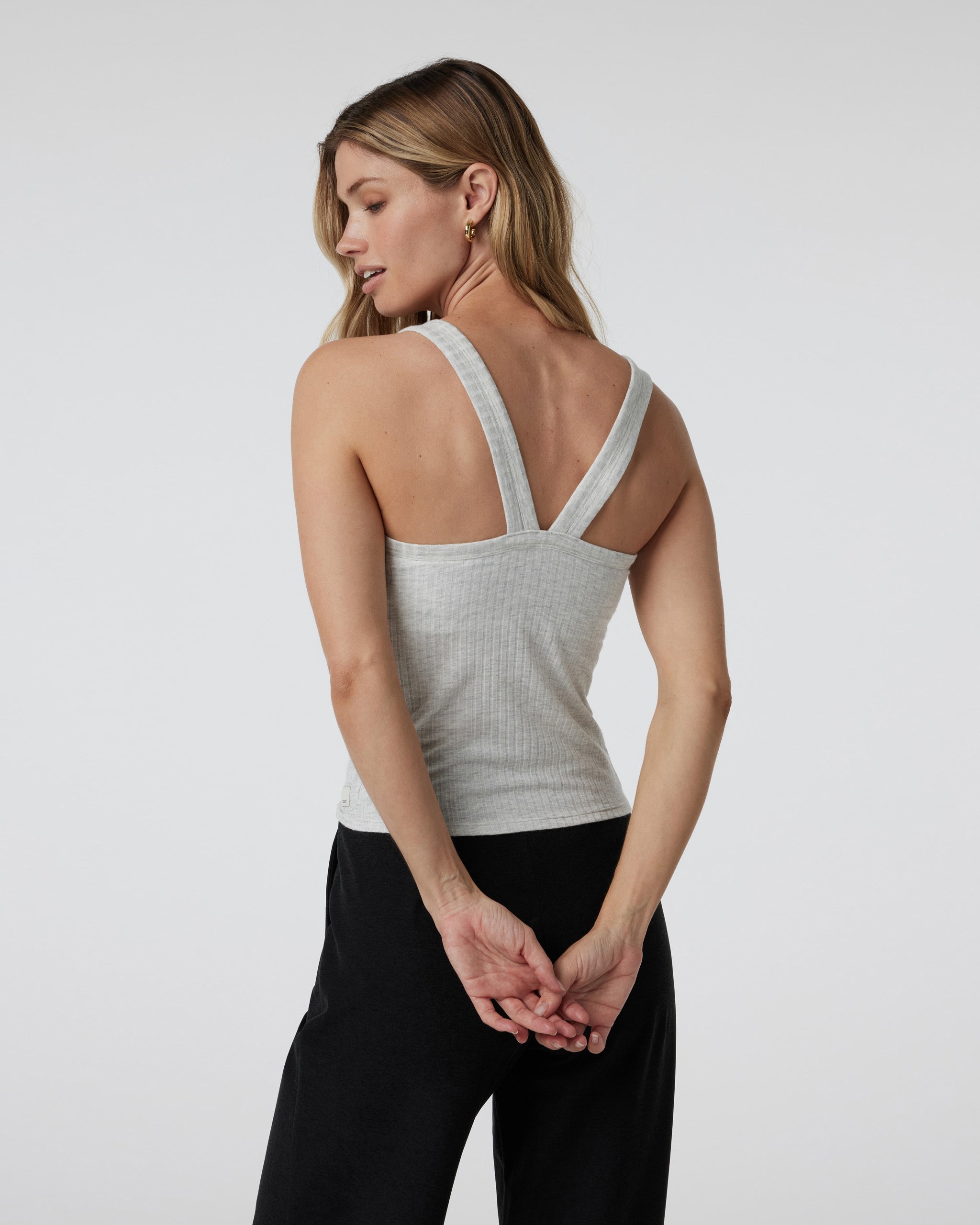 Plie Tank | Light Heather Grey - Image 4