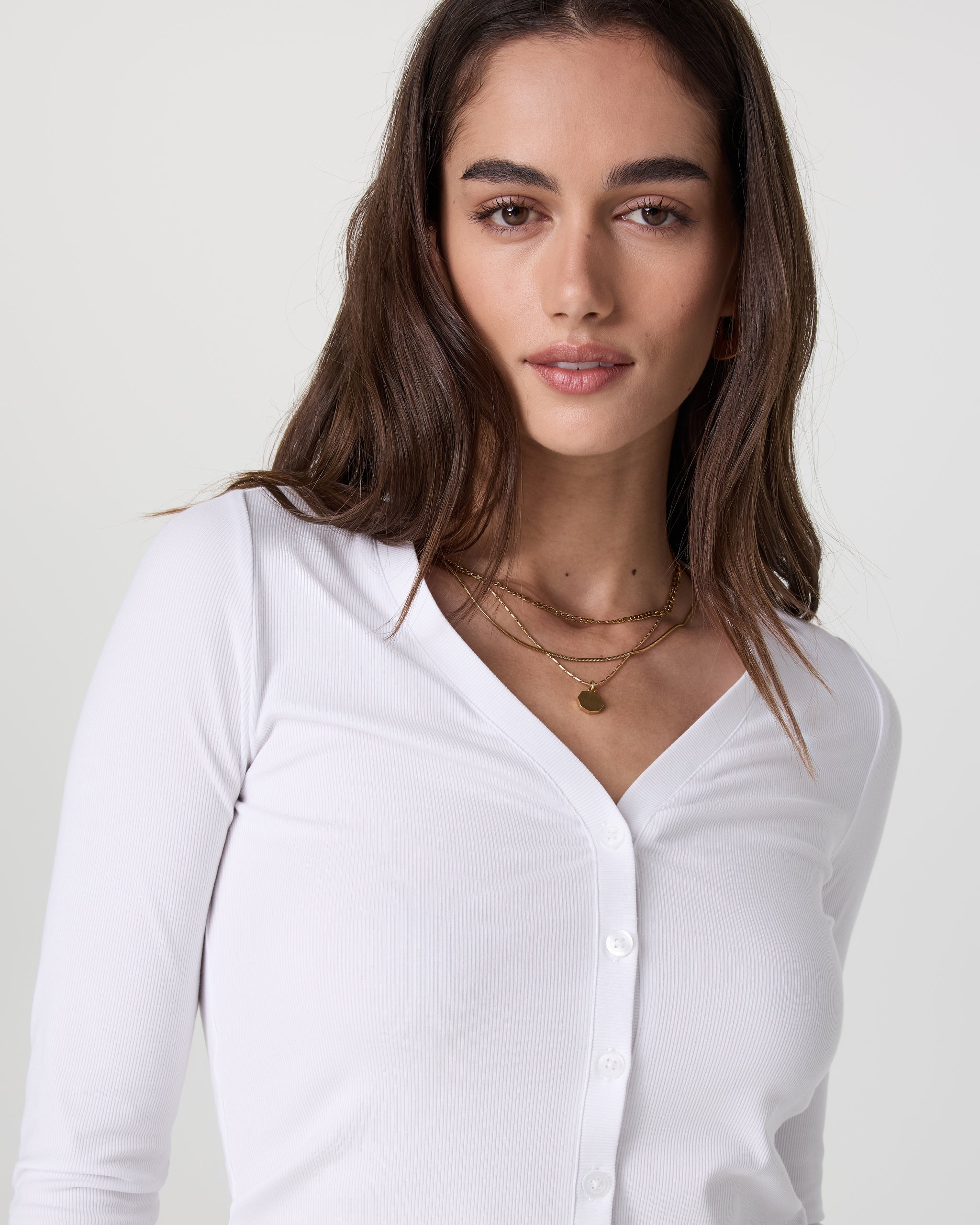 Long Sleeve Pose Cardigan | White - Image 4