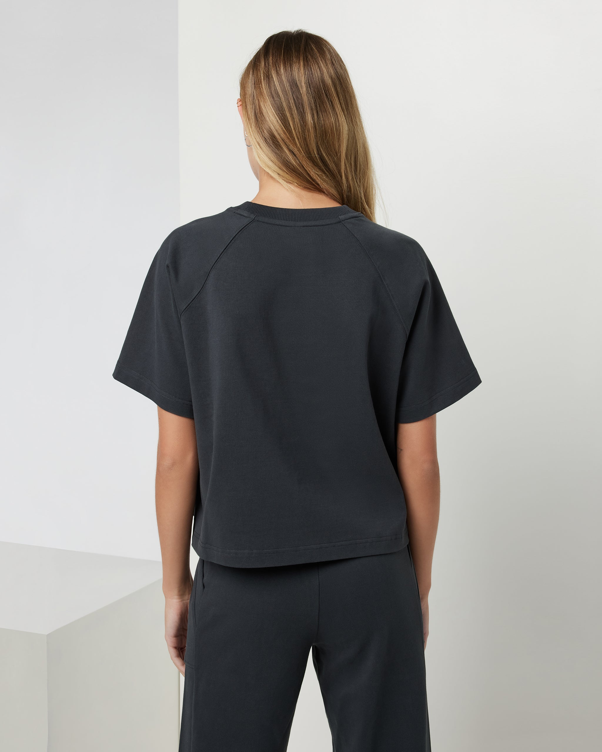 Short Sleeve Mackenzie Top | Washed Black - Image 3
