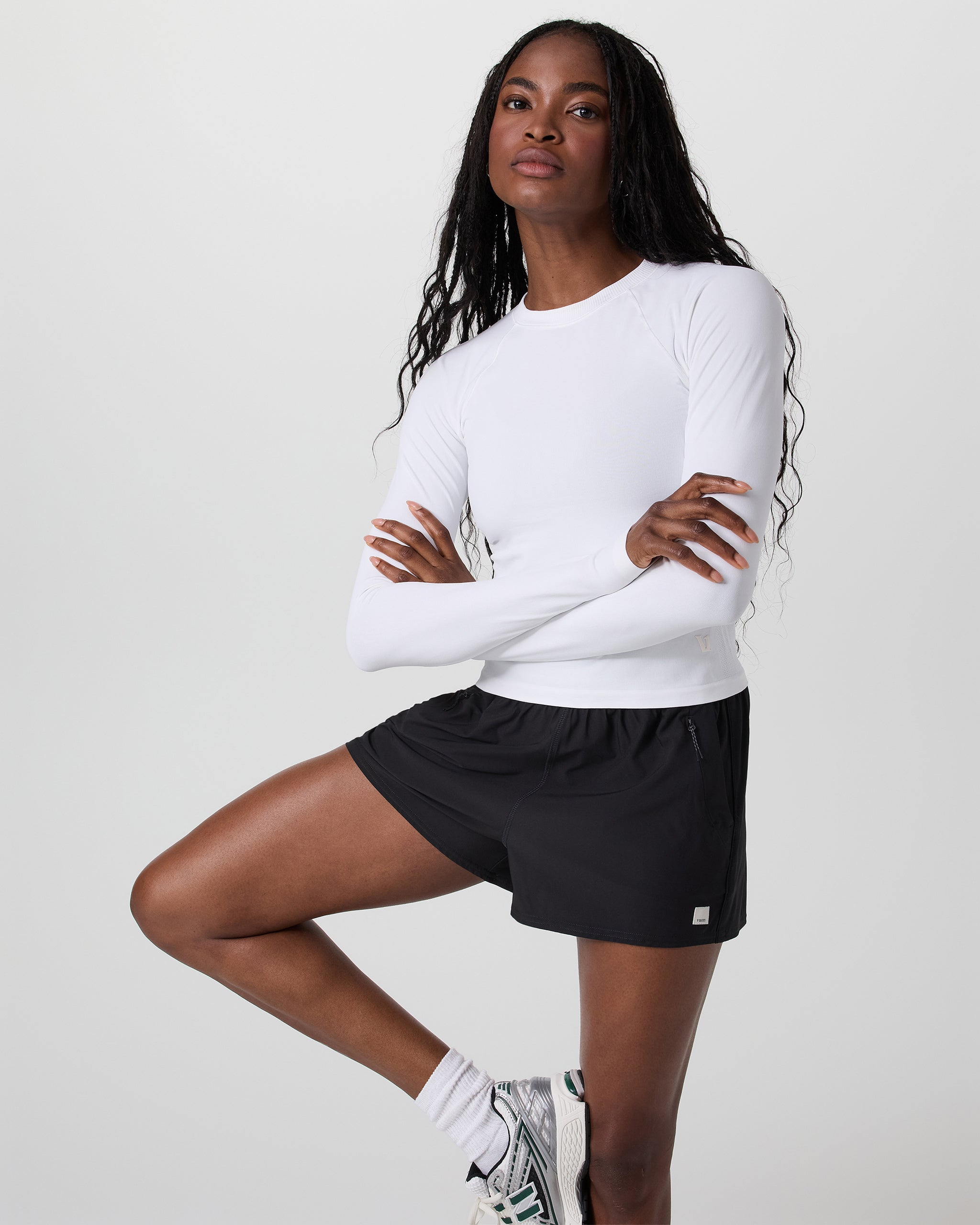 Long Sleeve Seamless Surge Tee | White - Image 6