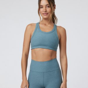 Elevation Racer Bra | Smoke Blue Heather