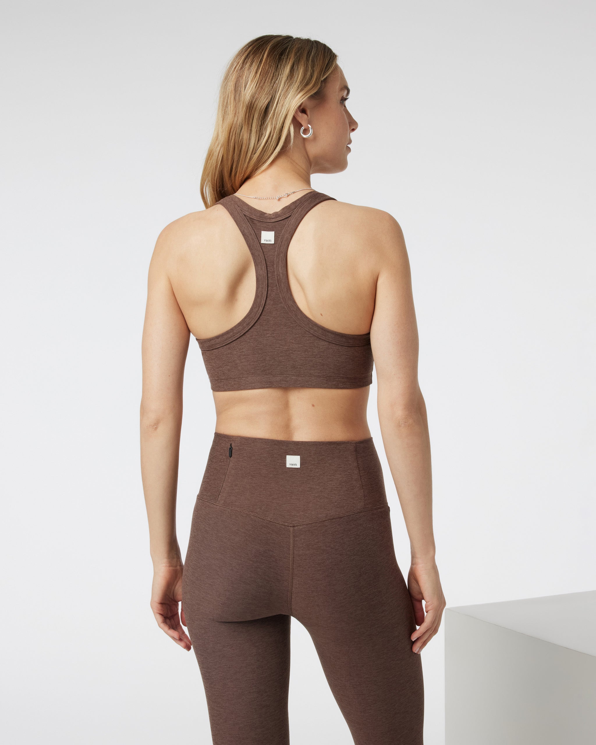 Elevation Racer Bra | Chocolate Milk Heather - Image 4