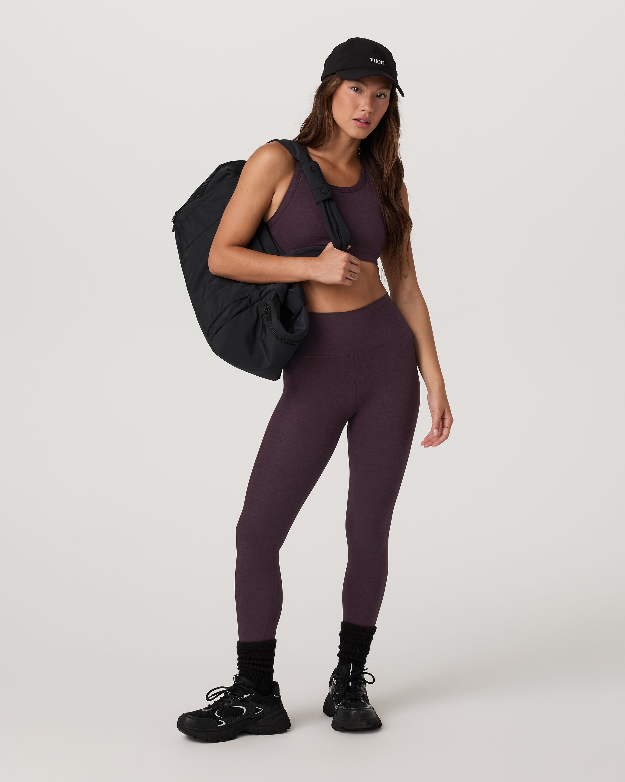 Elevation Racer Bra | Raisin Heather - Image 4