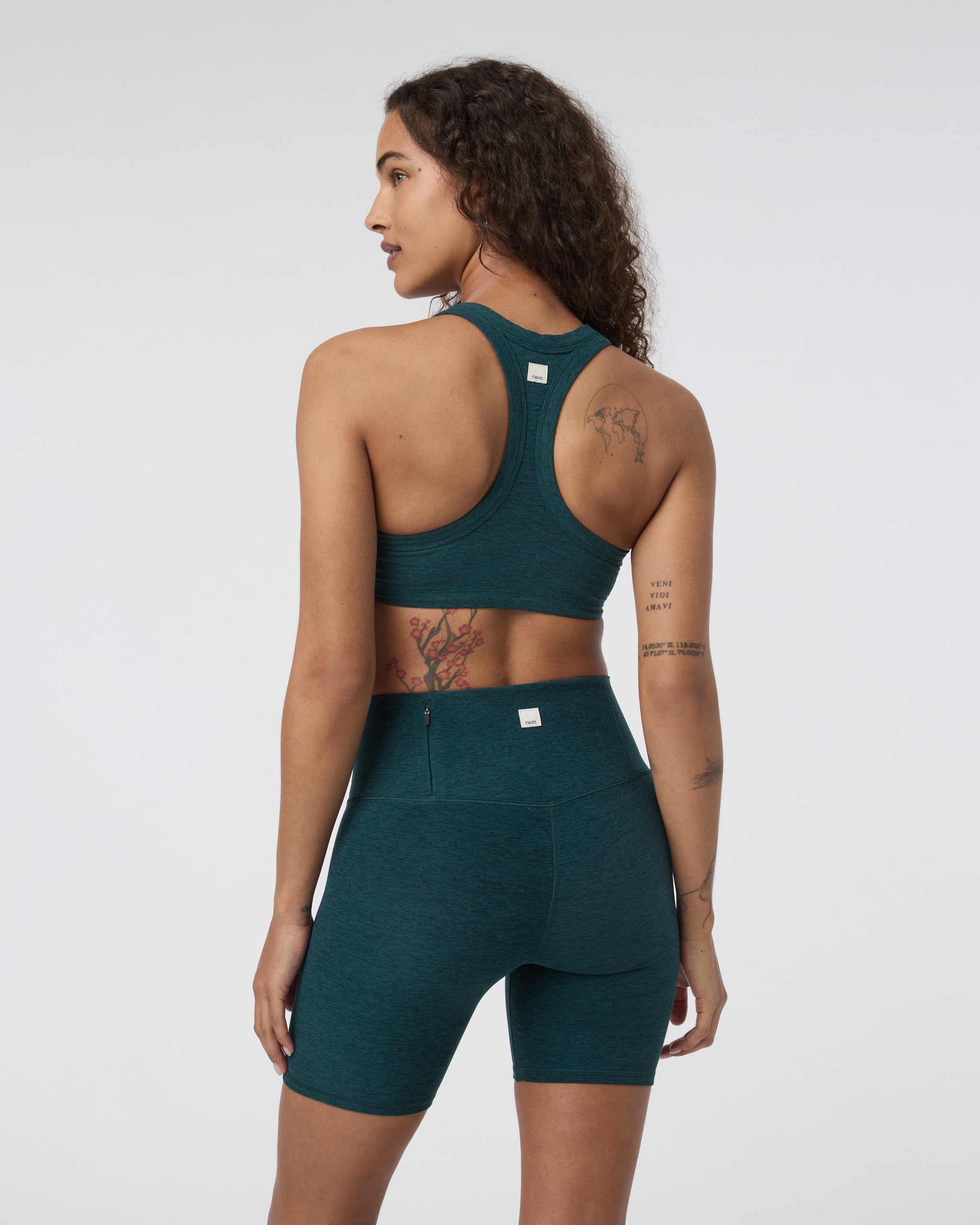 Elevation Racer Bra | Moss Heather - Image 2