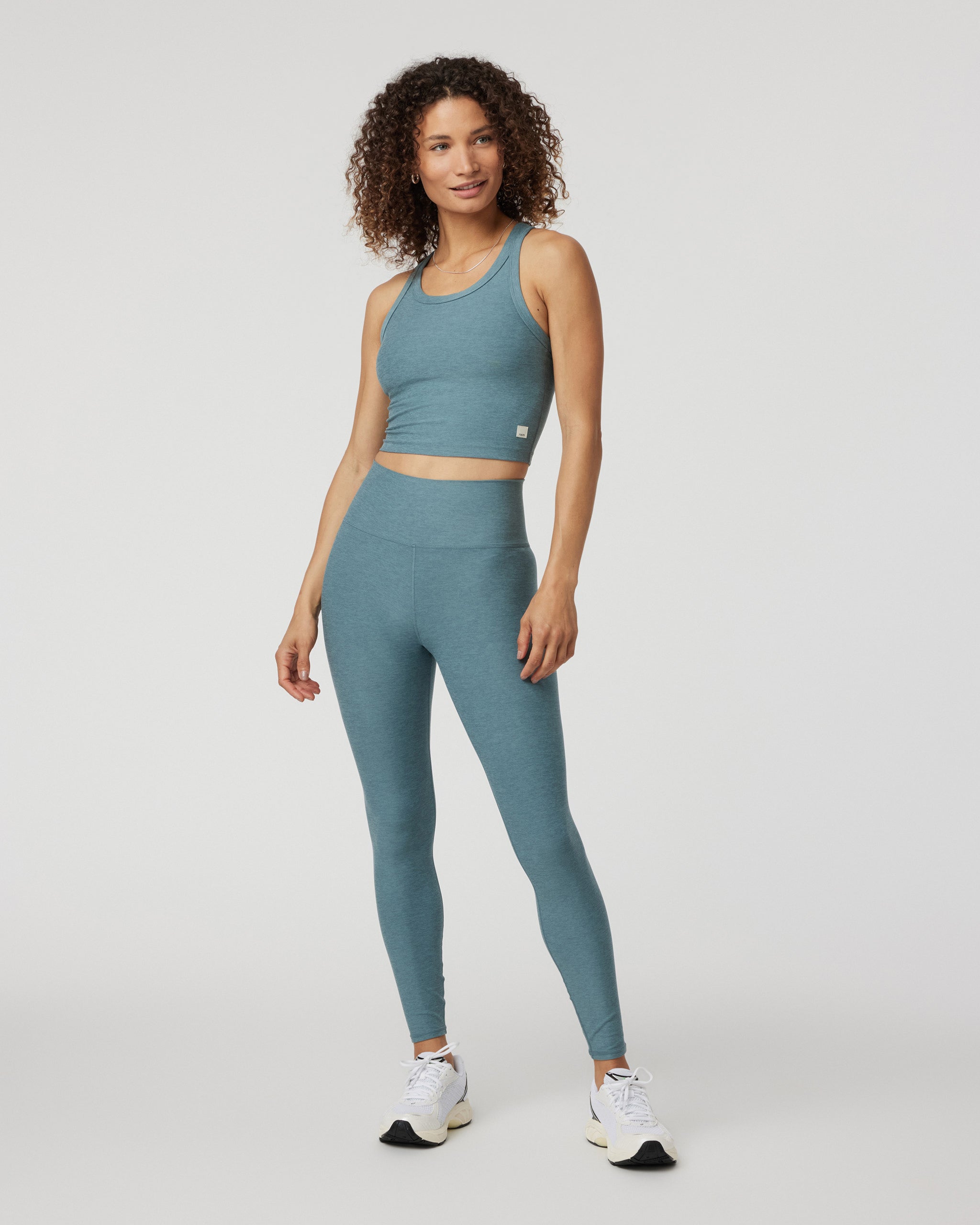 Elevation Racerback Tank | Smoke Blue Heather - Image 2