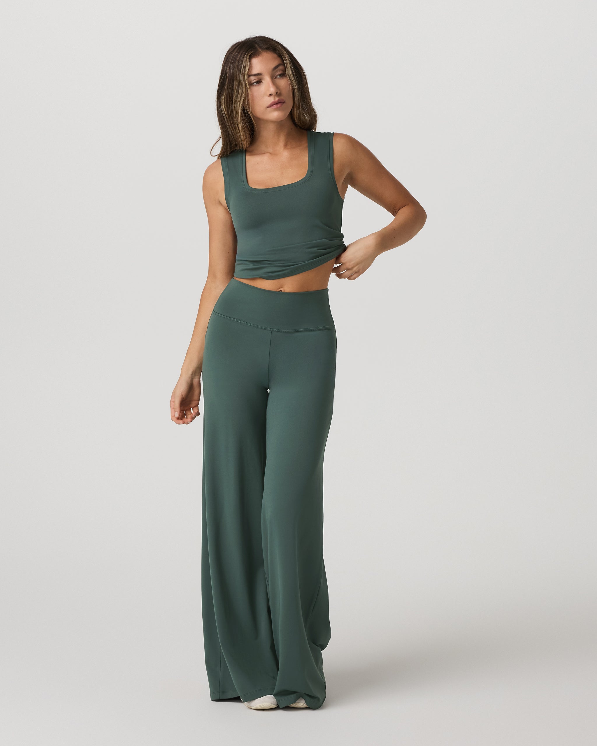 Halo Essential Scoop Tank | Agate Green - Image 4