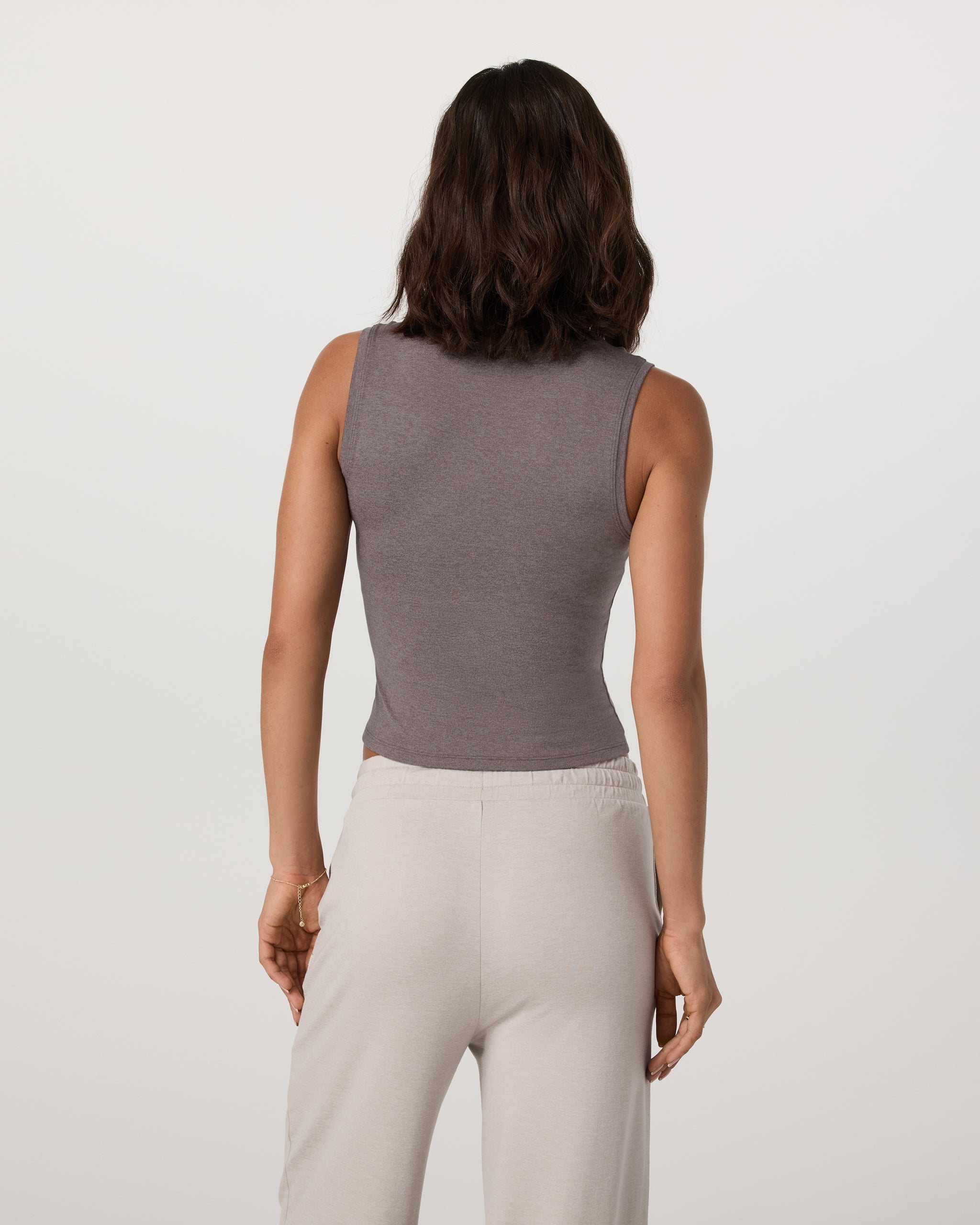 Halo Essential Scoop Tank | Huckleberry Heather - Image 3