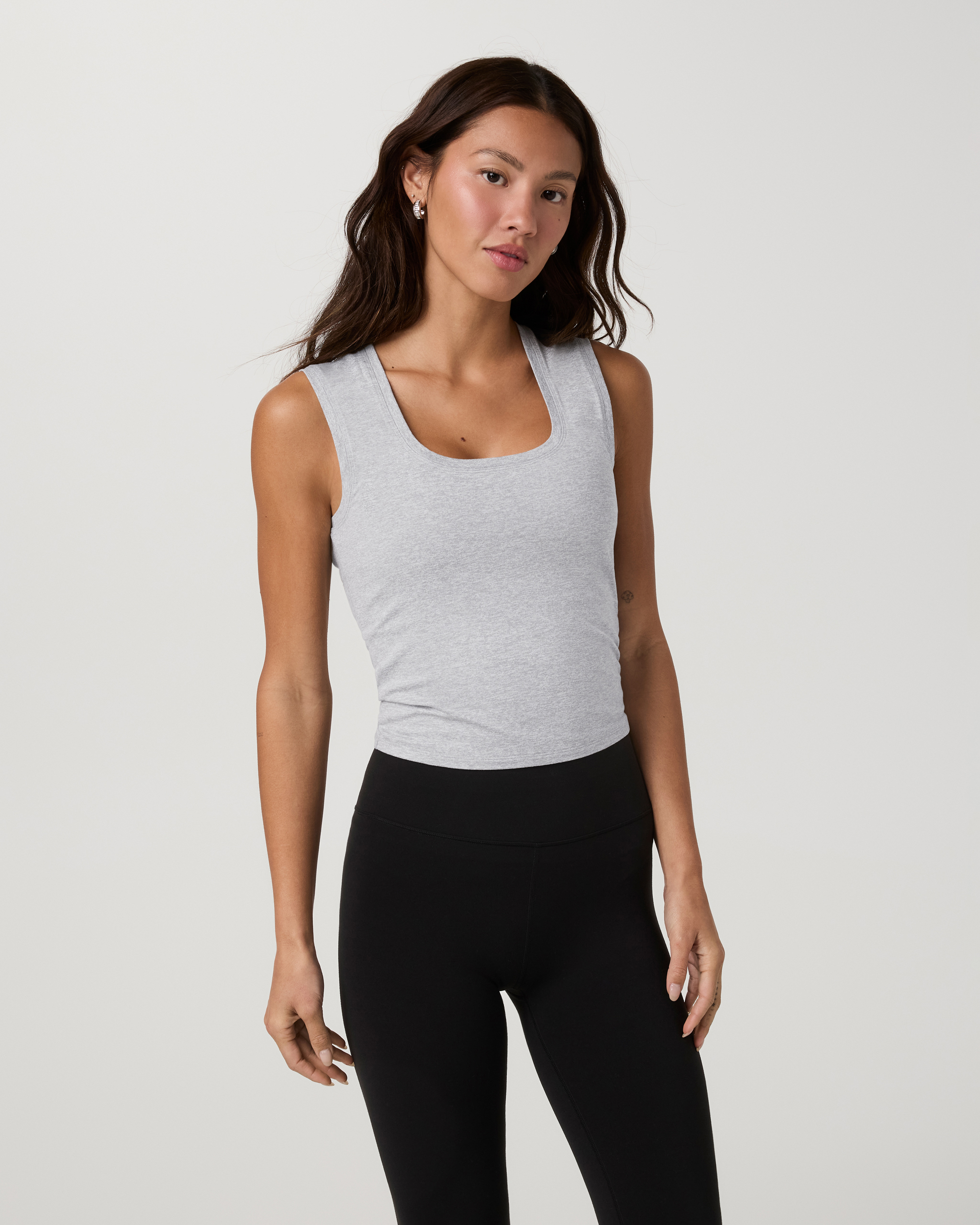 Halo Essential Scoop Tank | Pale Grey Heather - Image 5