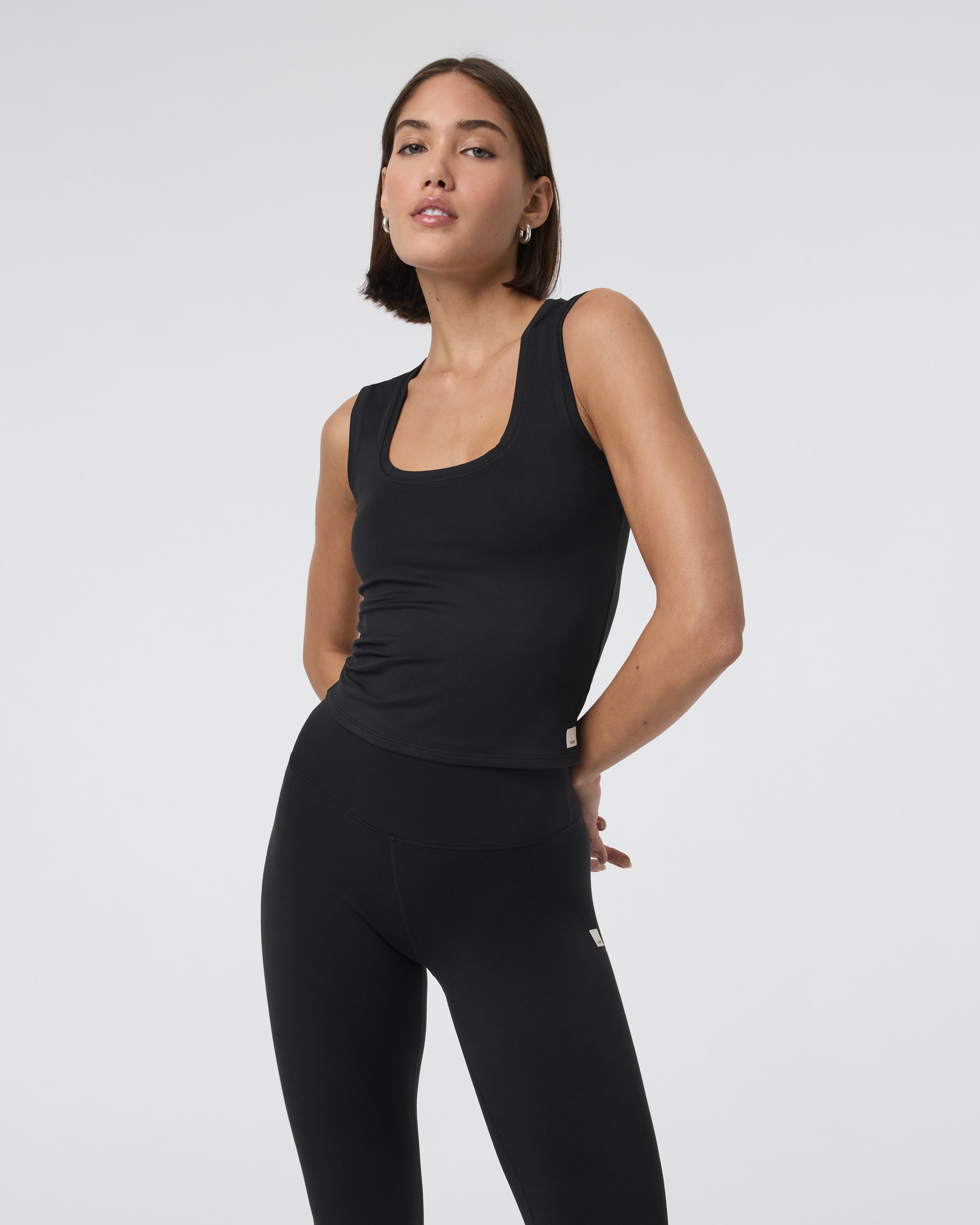 Halo Essential Scoop Tank | Solid Black - Image 5