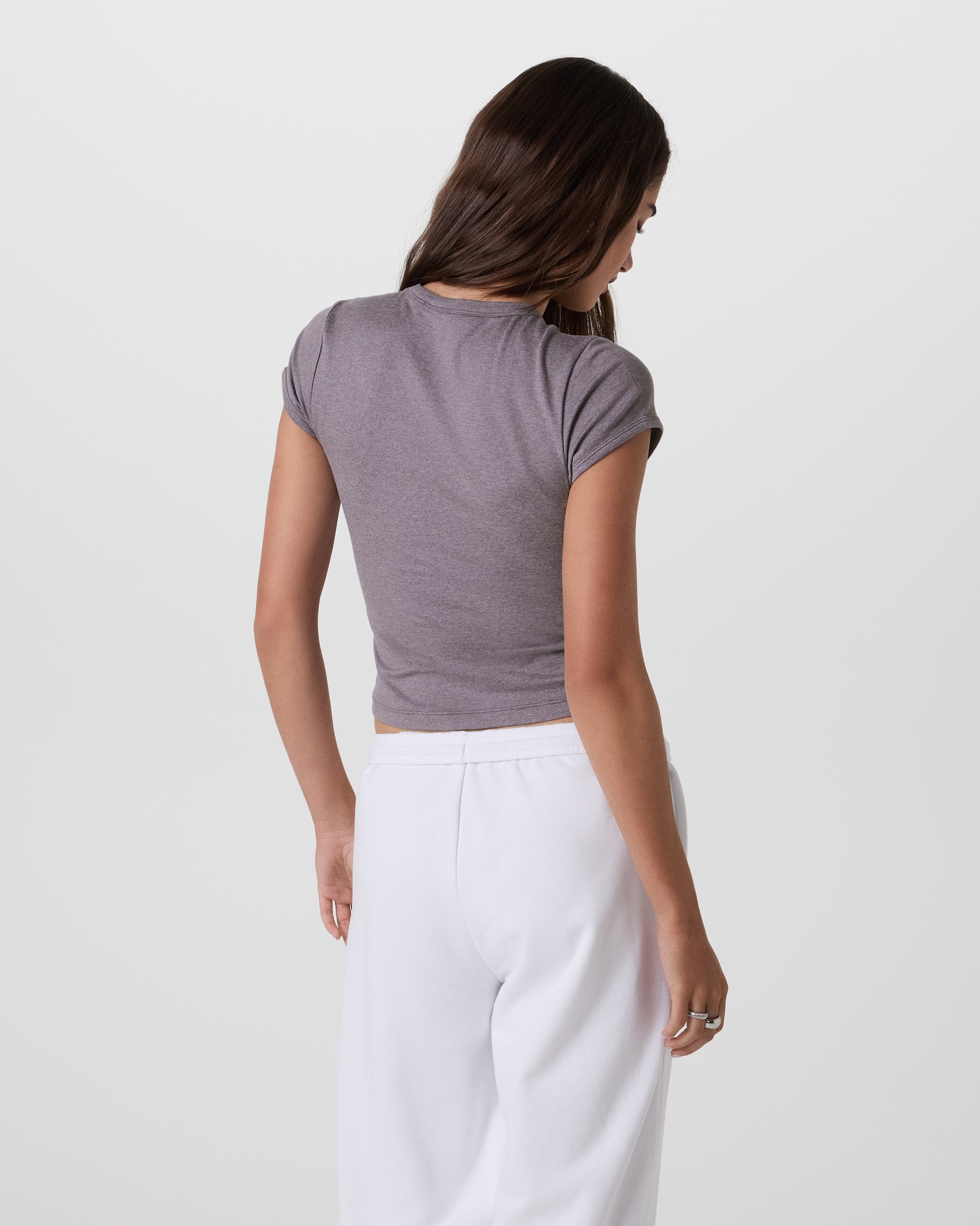 Halo Baby Tee | Lunar Grey Heather - Image 3