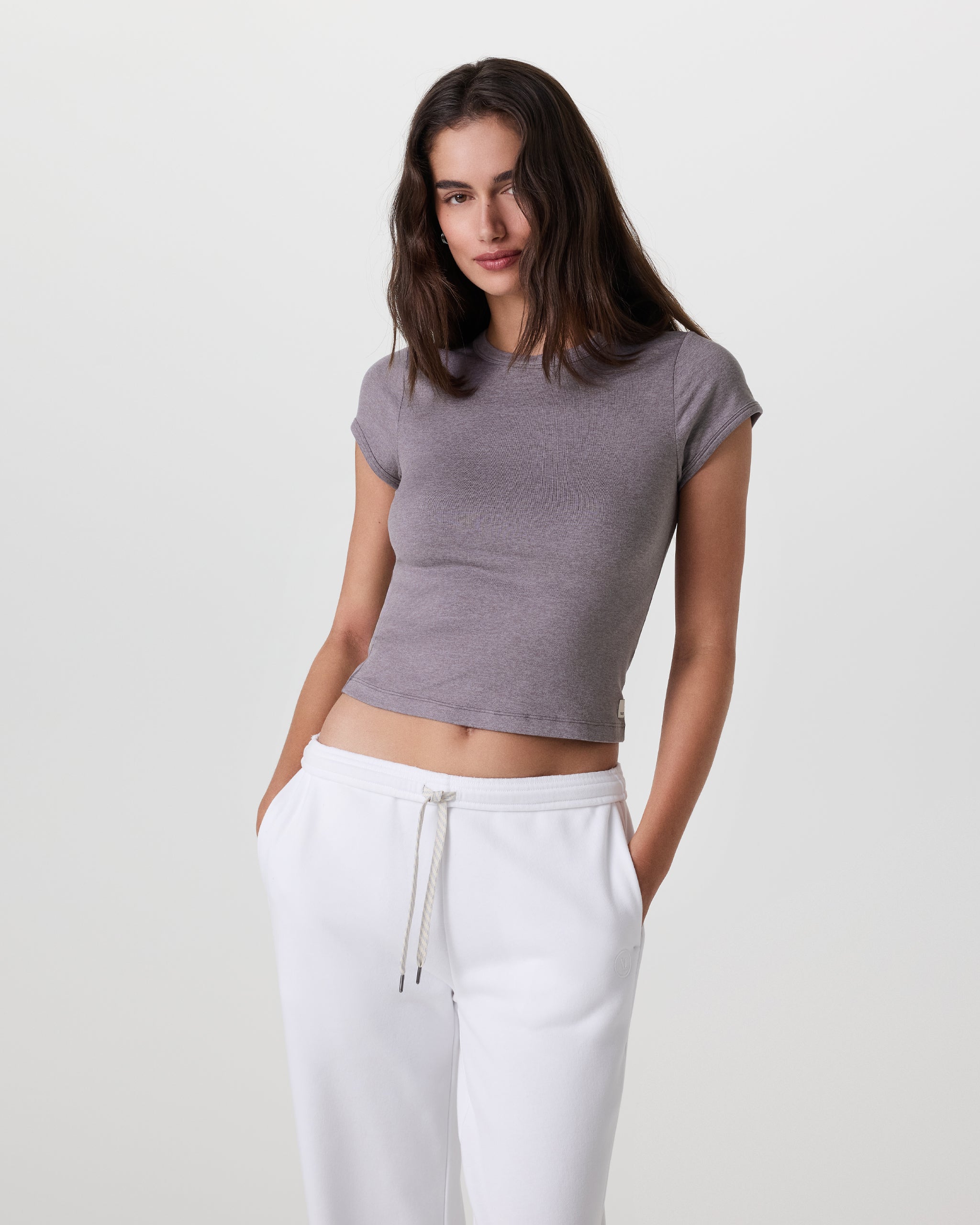 Halo Baby Tee | Lunar Grey Heather - Image 2