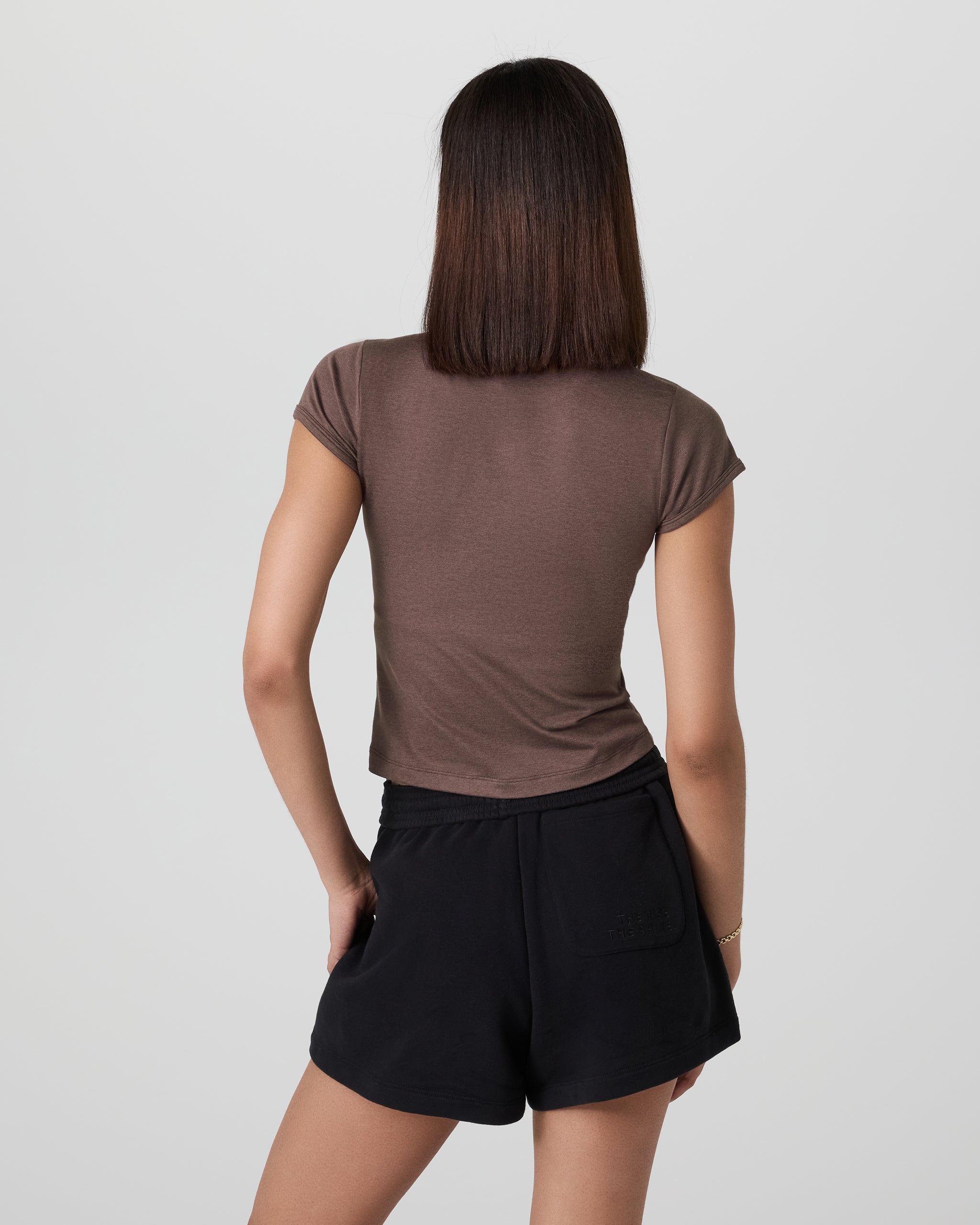 Halo Baby Tee | Chocolate Milk Heather - Image 3