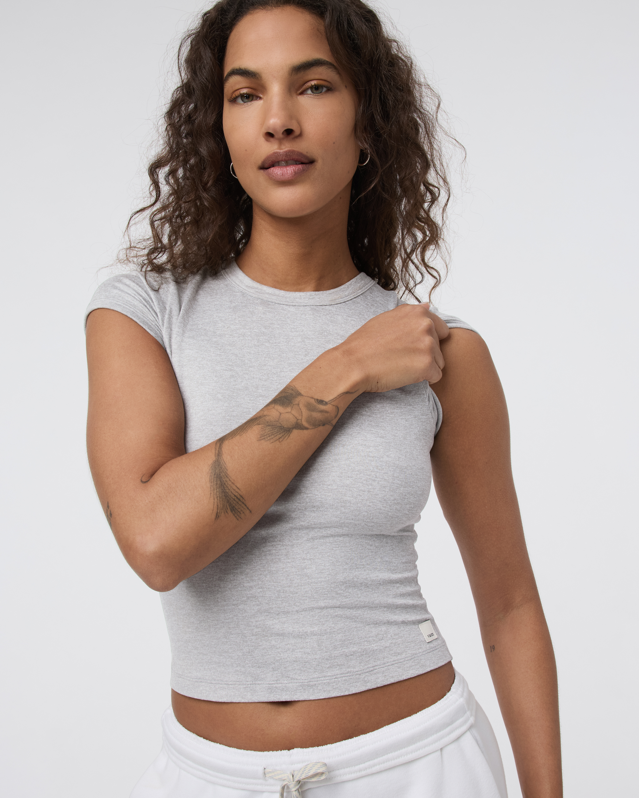 Halo Baby Tee | Pale Grey Heather - Image 2