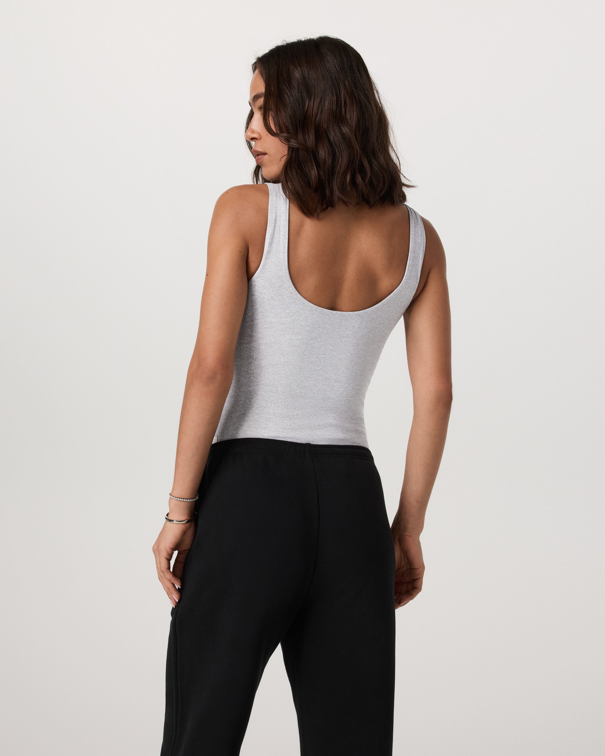 Sleeveless Halo Bodysuit | Pale Grey Heather - Image 4