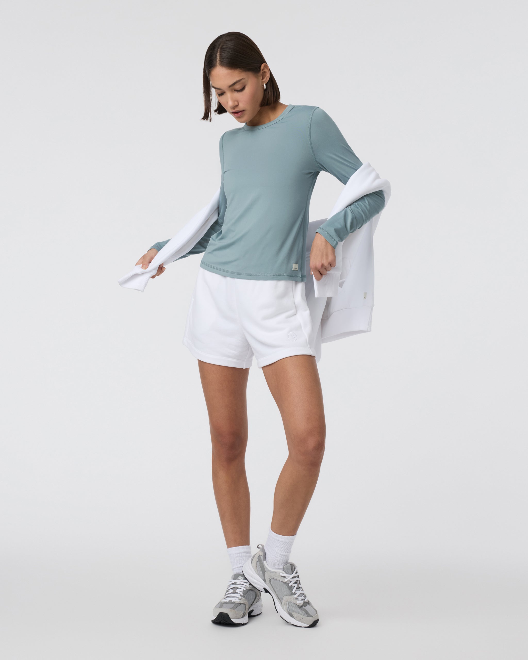 Long Sleeve Lux Crew Tee | Mist - Image 2