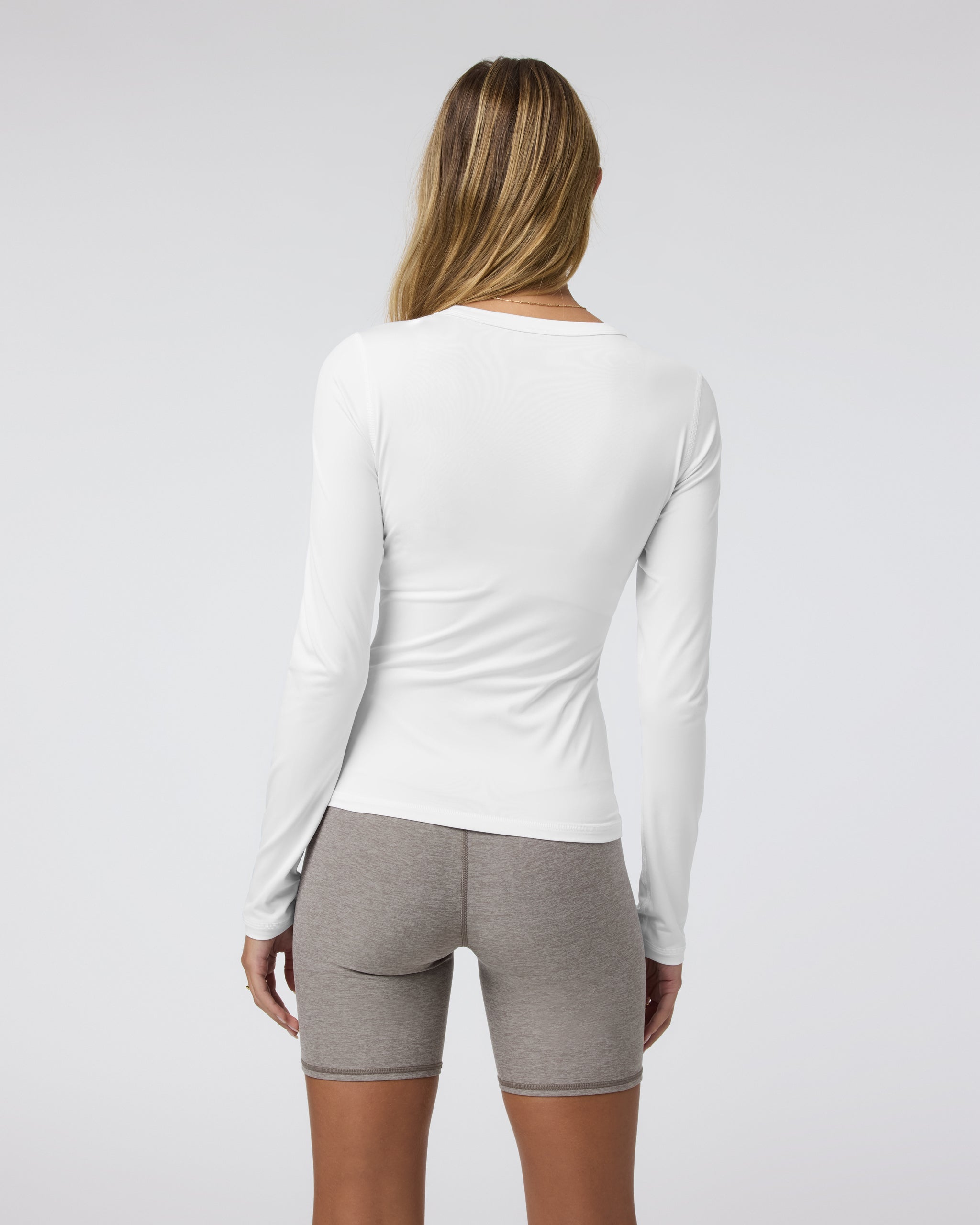 Long Sleeve Lux Crew Tee | White - Image 3