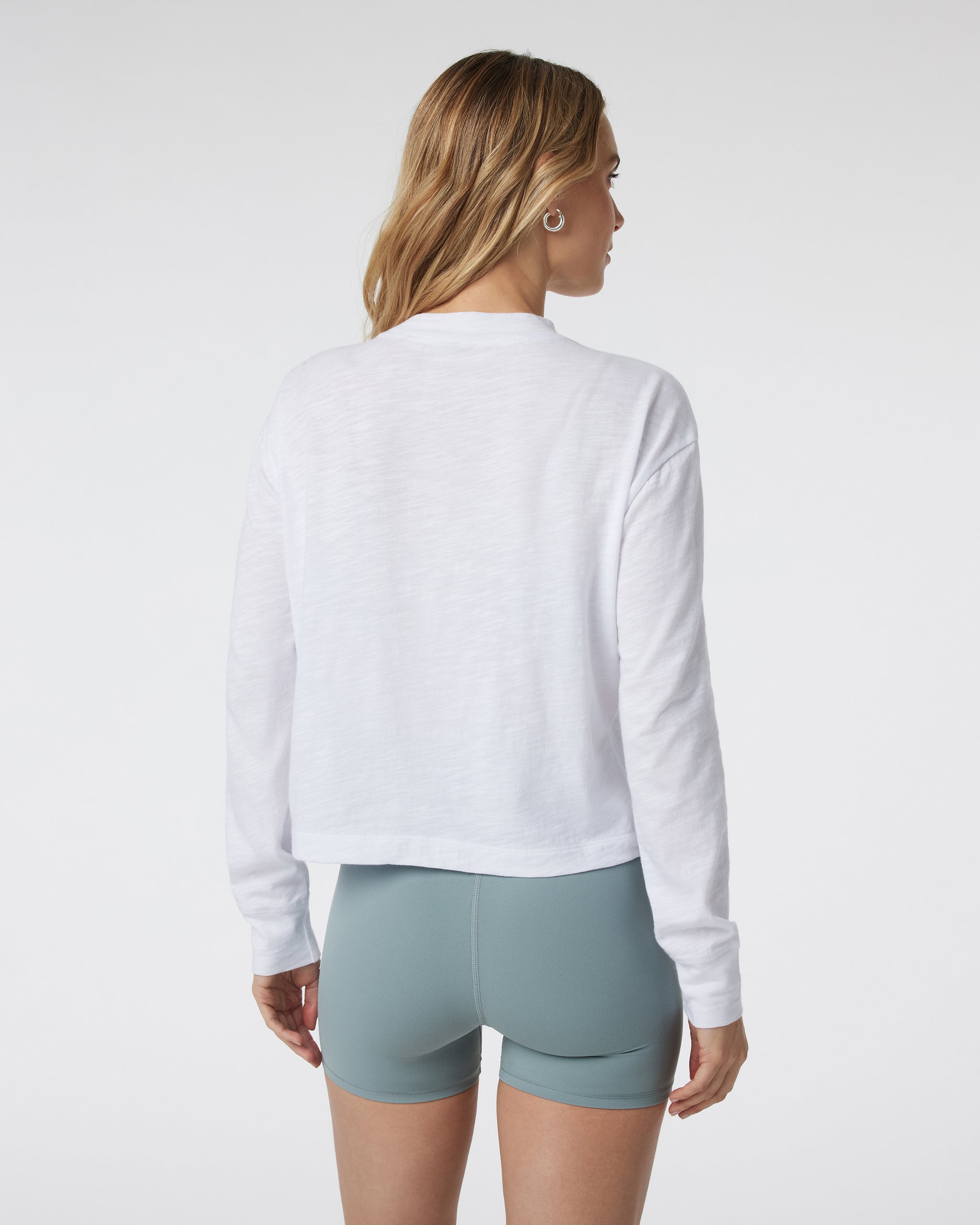 Long Sleeve Sunset Mock Tee | White - Image 3