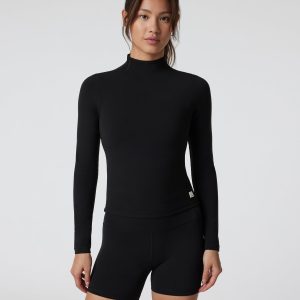 Vuori AllTheFeels™ Long Sleeve Mock | Black