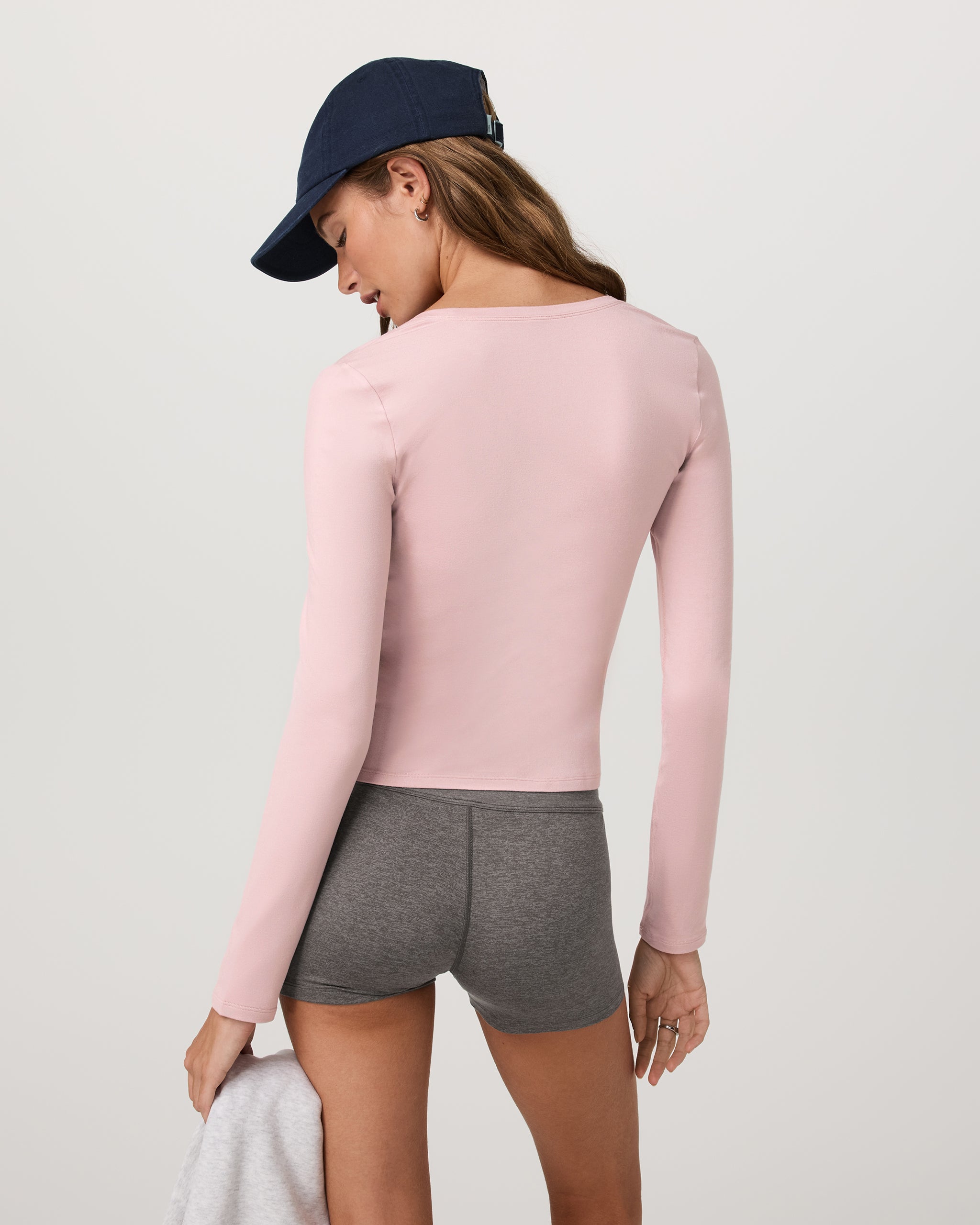Long Sleeve Halo Essential Scoop | Vintage Rose Heather - Image 3