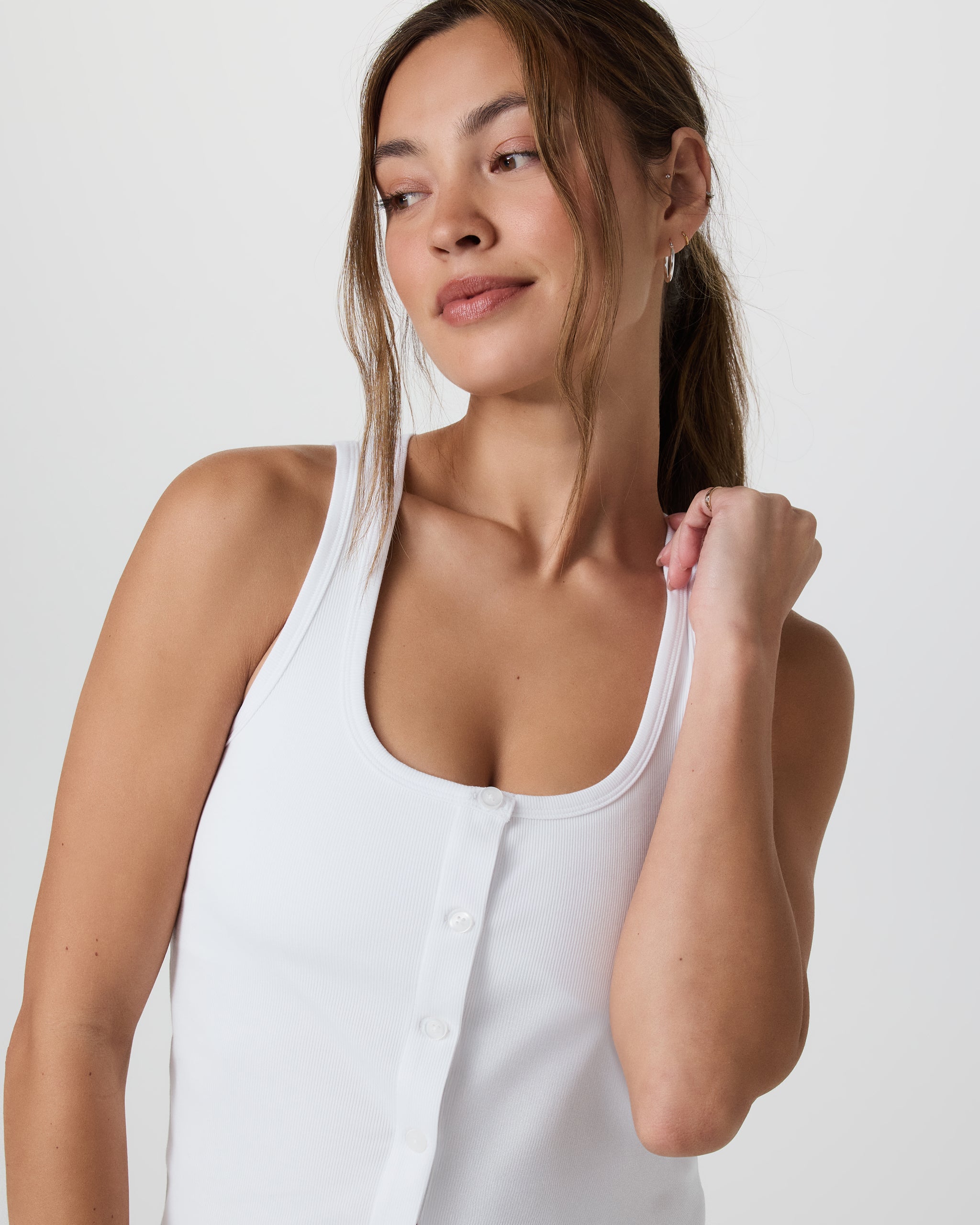 Pose Cardigan Tank | White - Image 2