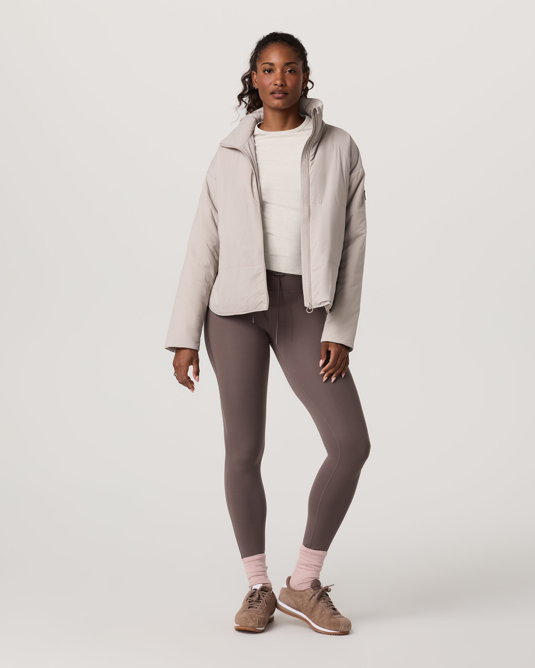 Long Sleeve Pose Crew | Ecru Heather - Image 6