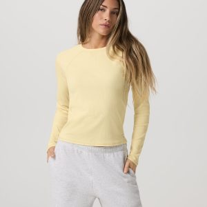 Long Sleeve Pose Crew | Lemon Snap