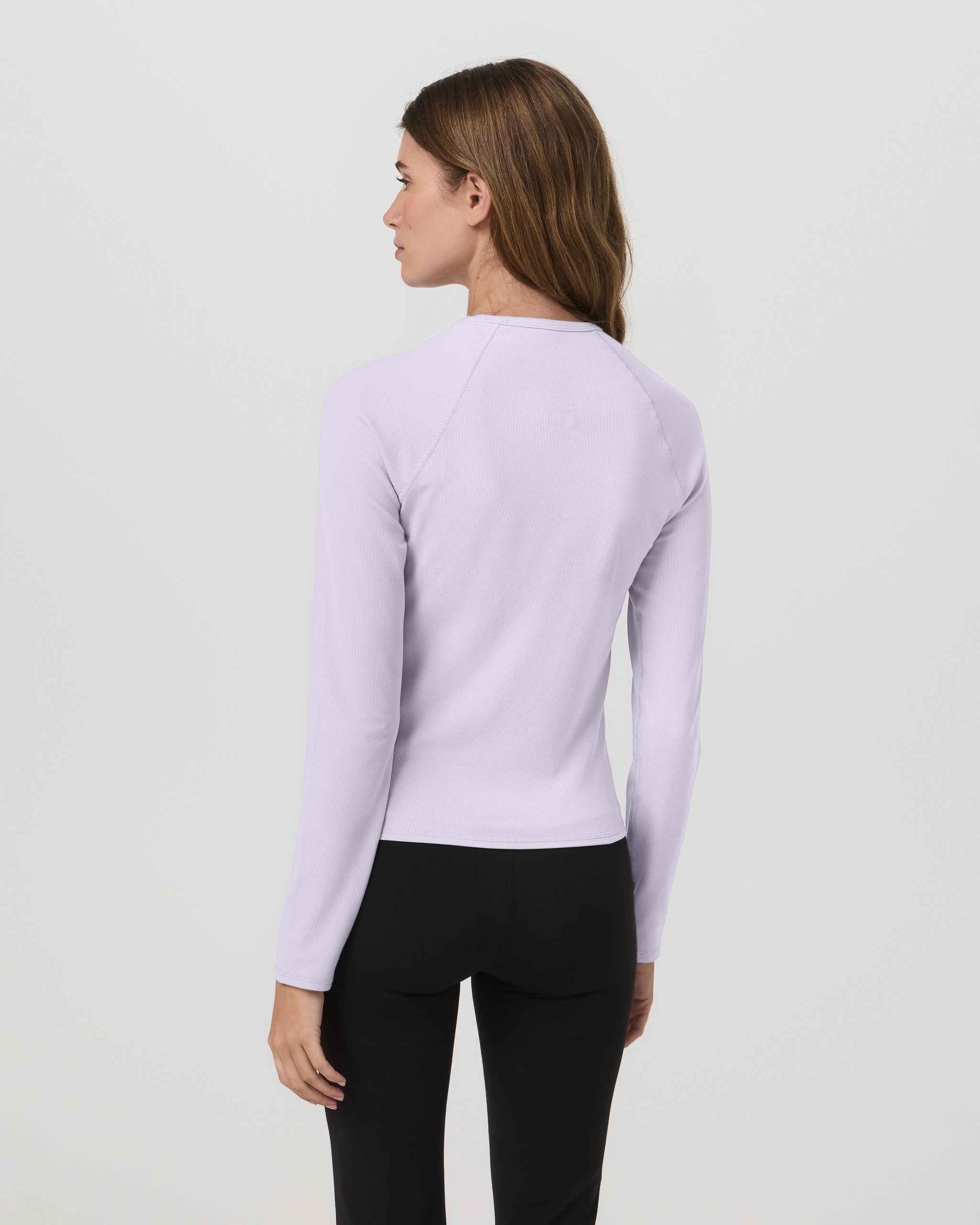 Long Sleeve Pose Crew | Lavender Ice - Image 3