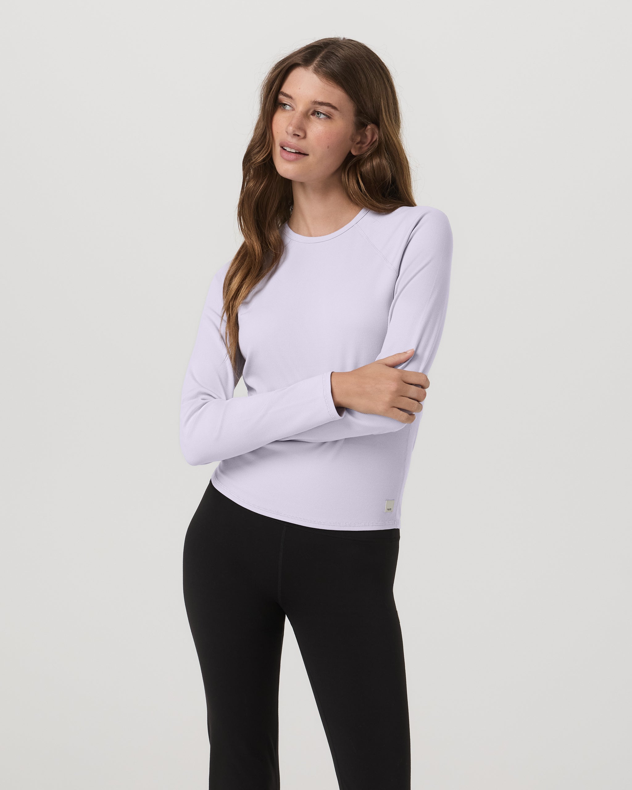 Long Sleeve Pose Crew | Lavender Ice - Image 6