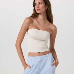 Halo Tube Top | Ecru Heather