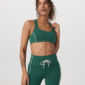 Daily Piped Bra | Viridian