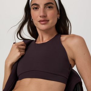Vuori AllTheForm™ High Neck Bra | Raisin