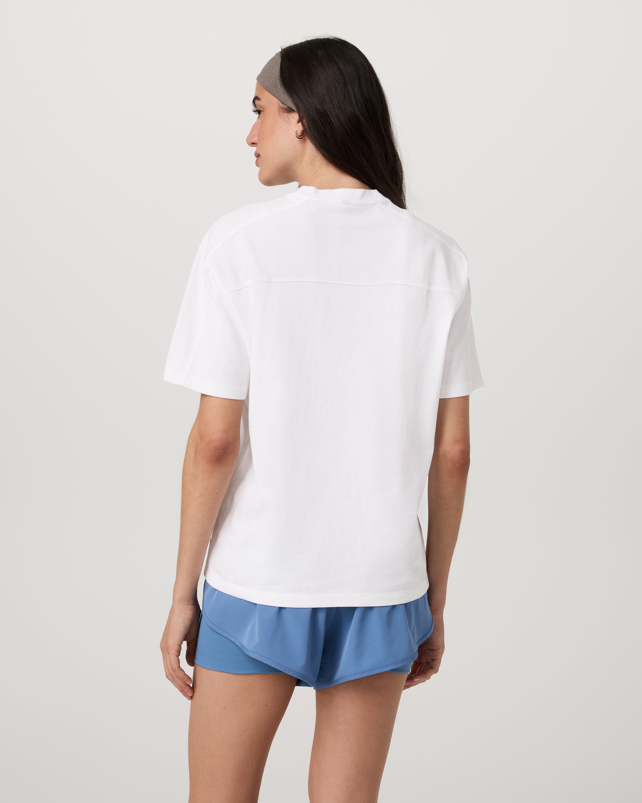 Short Sleeve Heavyweight Oversized Cotton Tee | White - Image 3