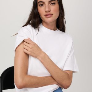 Short Sleeve Heavyweight Oversized Cotton Tee | White