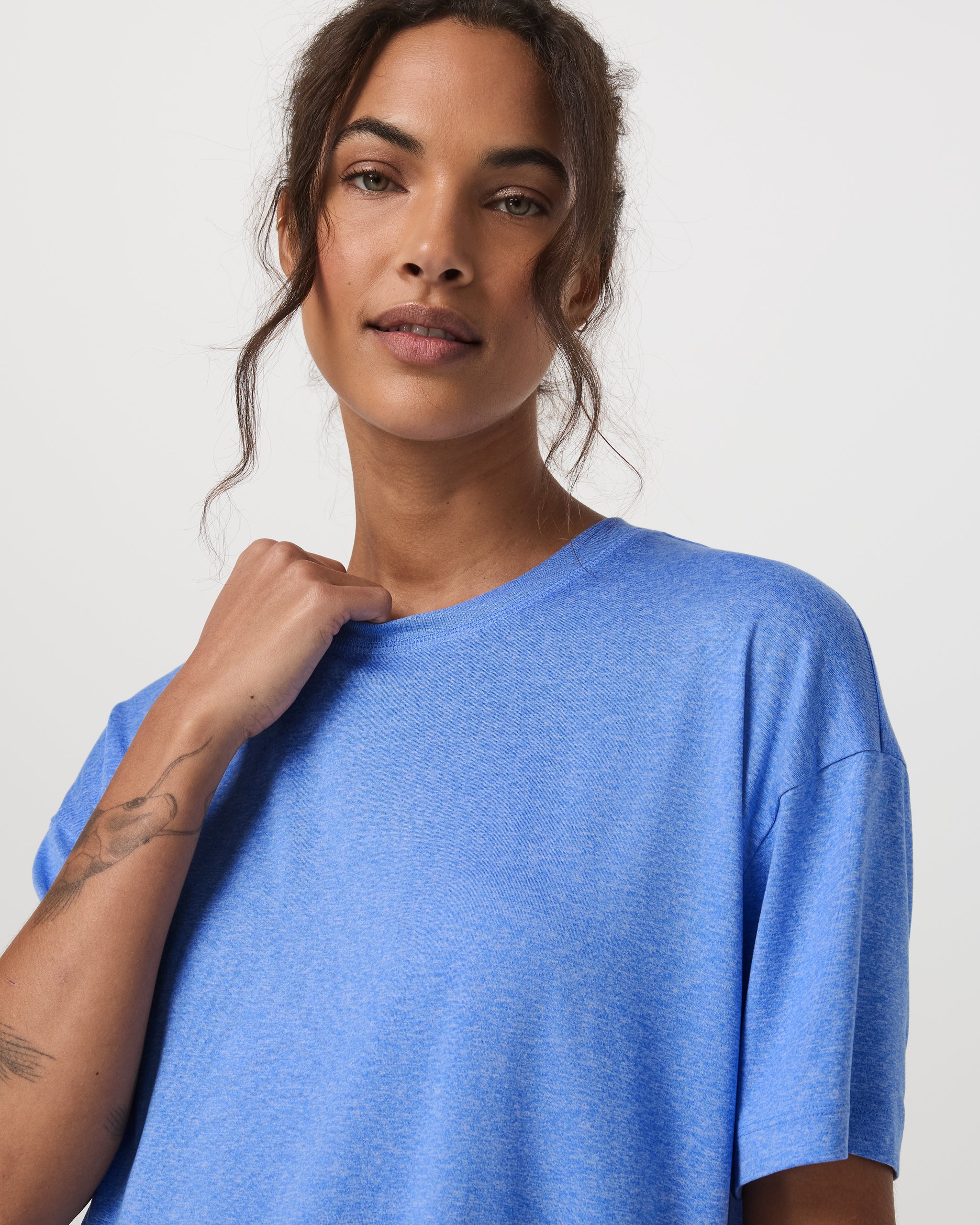 Energy Tee Long | Riviera Blue Heather - Image 4