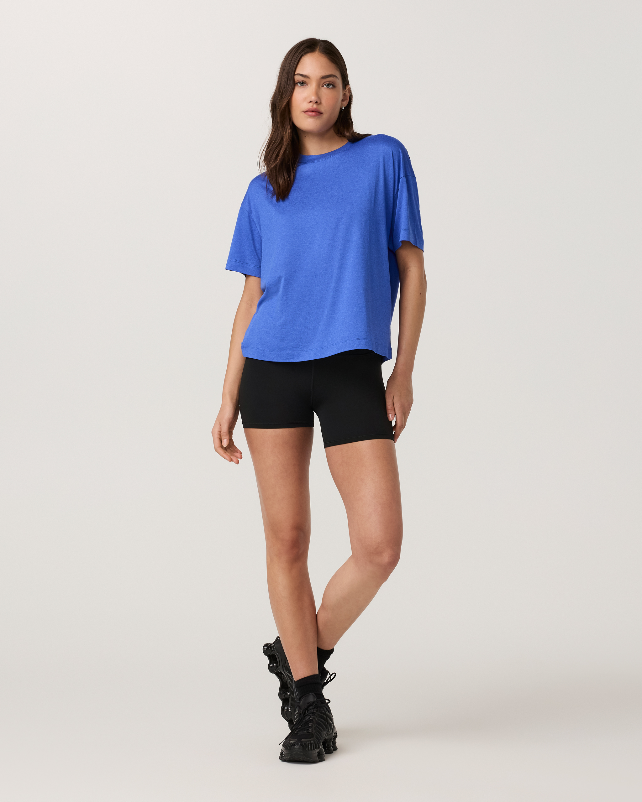 Energy Tee Long | Electric Blue Heather