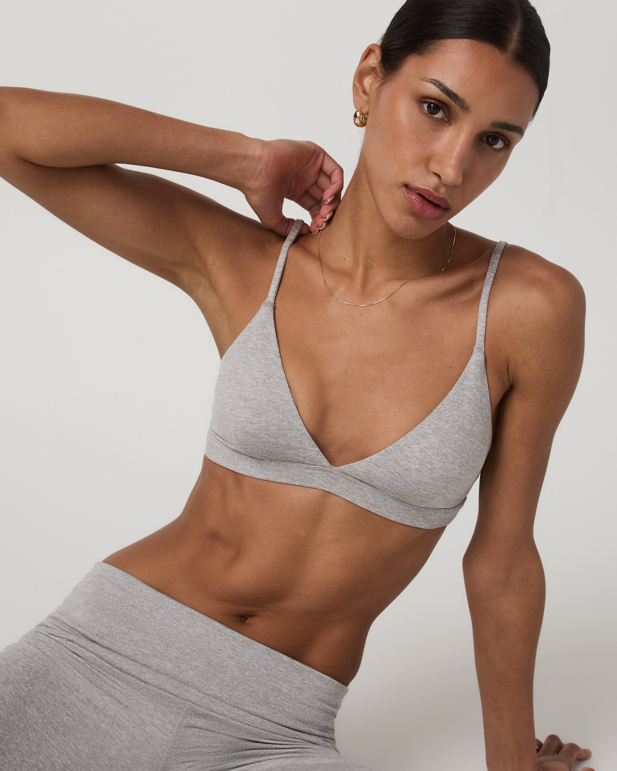 Halo Triangle Bra | Pale Grey Heather - Image 5