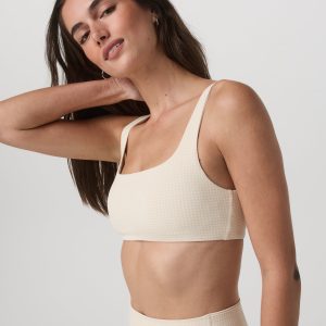 Micro Houndstooth Bra | Natural Micro Houndstooth