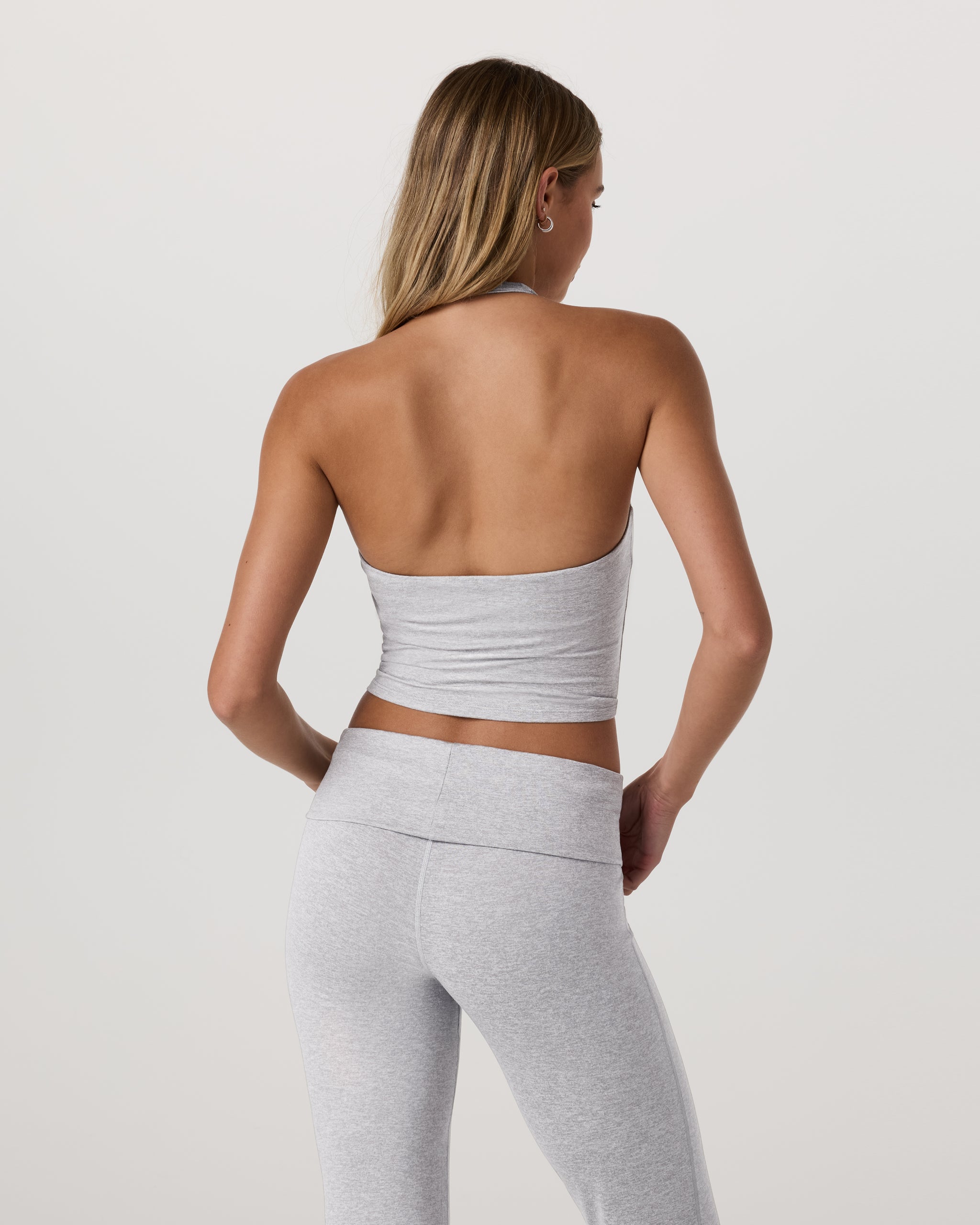 Halo Halter Top | Pale Grey Heather - Image 3