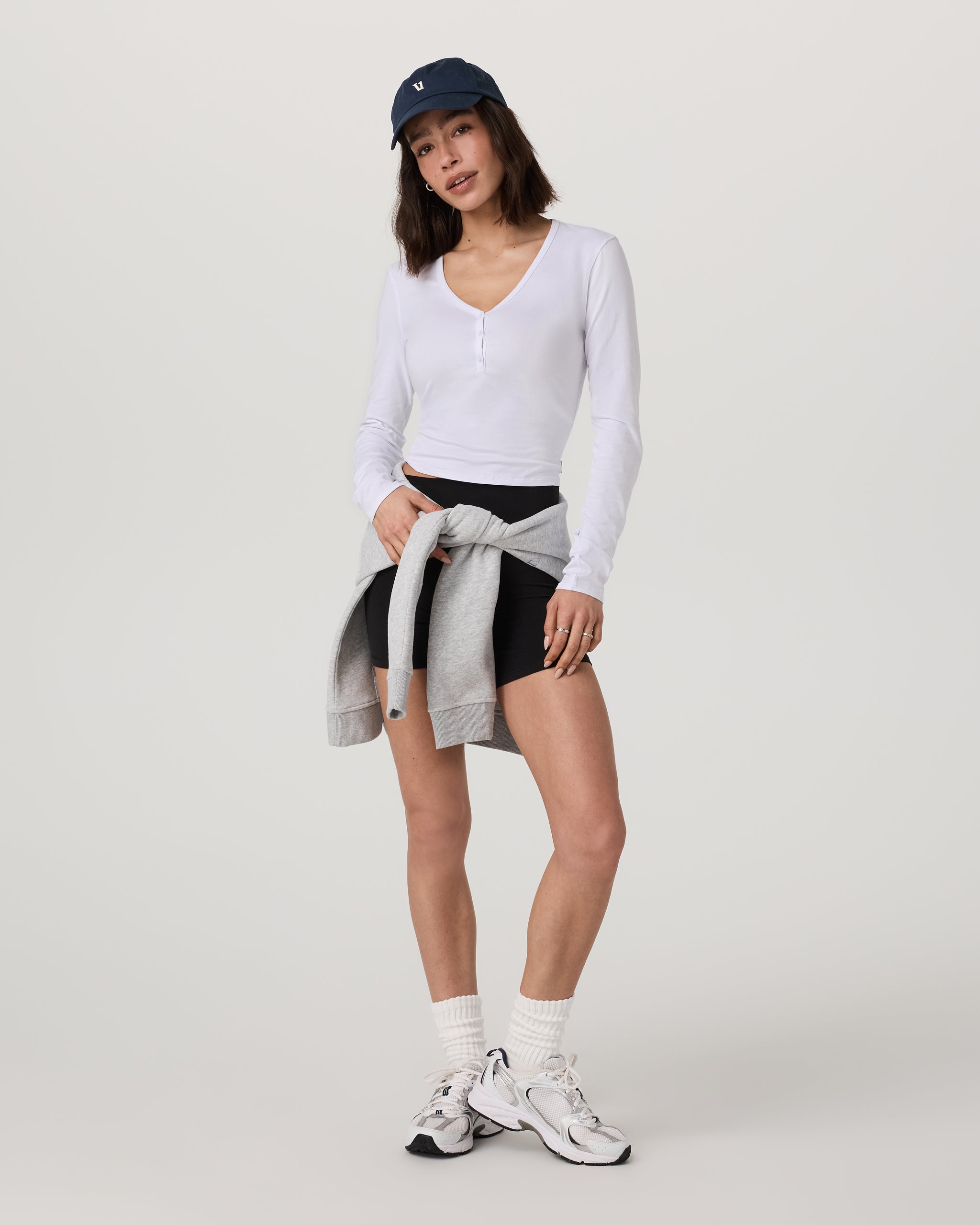 Long Sleeve Tuvalu Henley | White - Image 4
