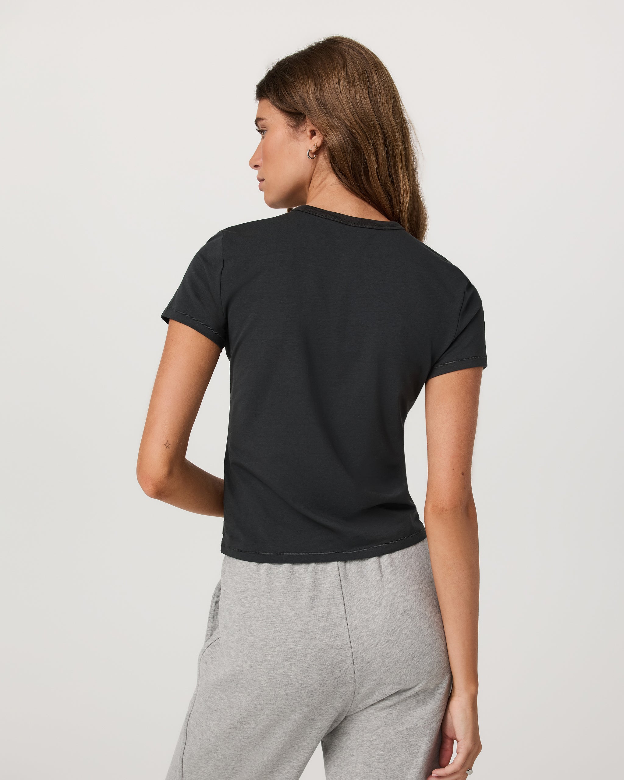 Short Sleeve Feather Classic Tee | Washed Black - Image 3