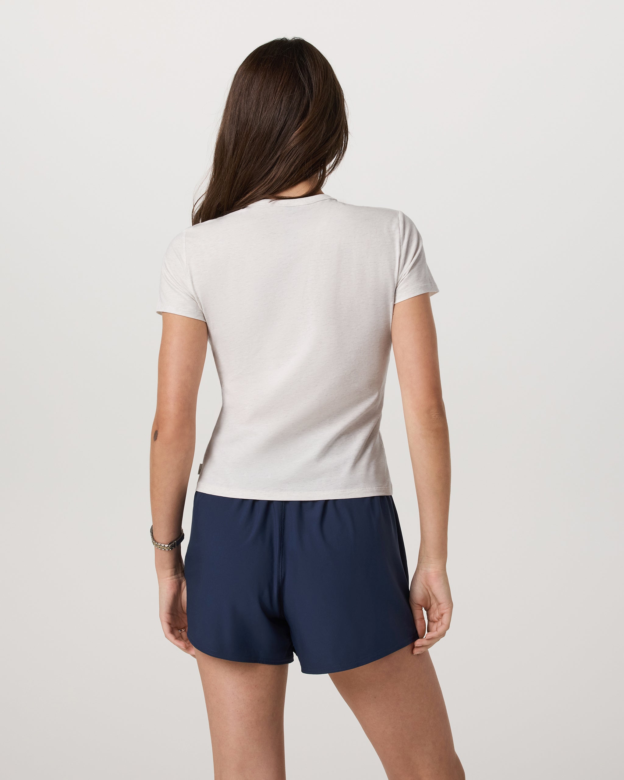 Short Sleeve Feather Classic Tee | White Heather Grey - Image 3