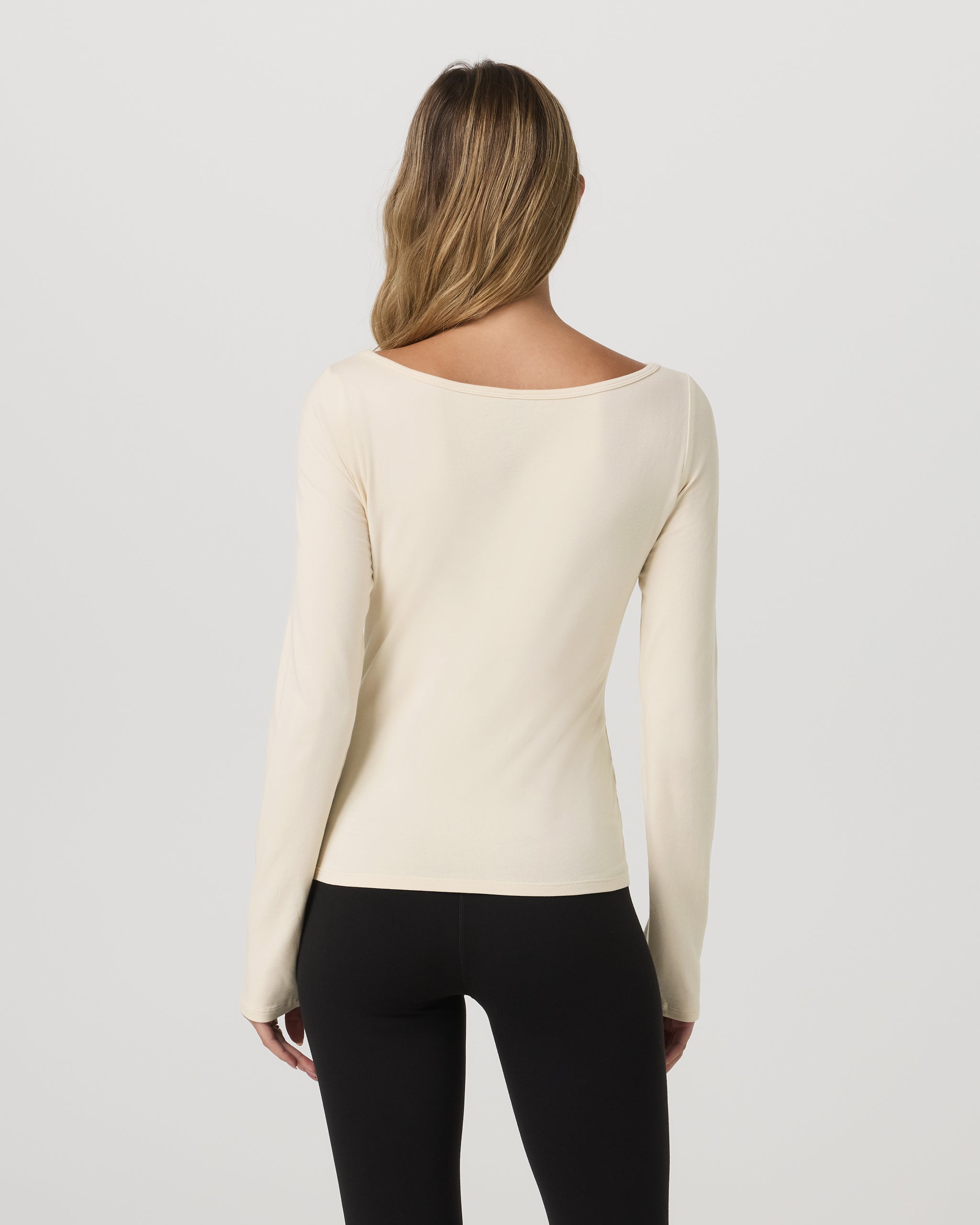 Long Sleeve Tuvalu Boat Neck | Bone - Image 3