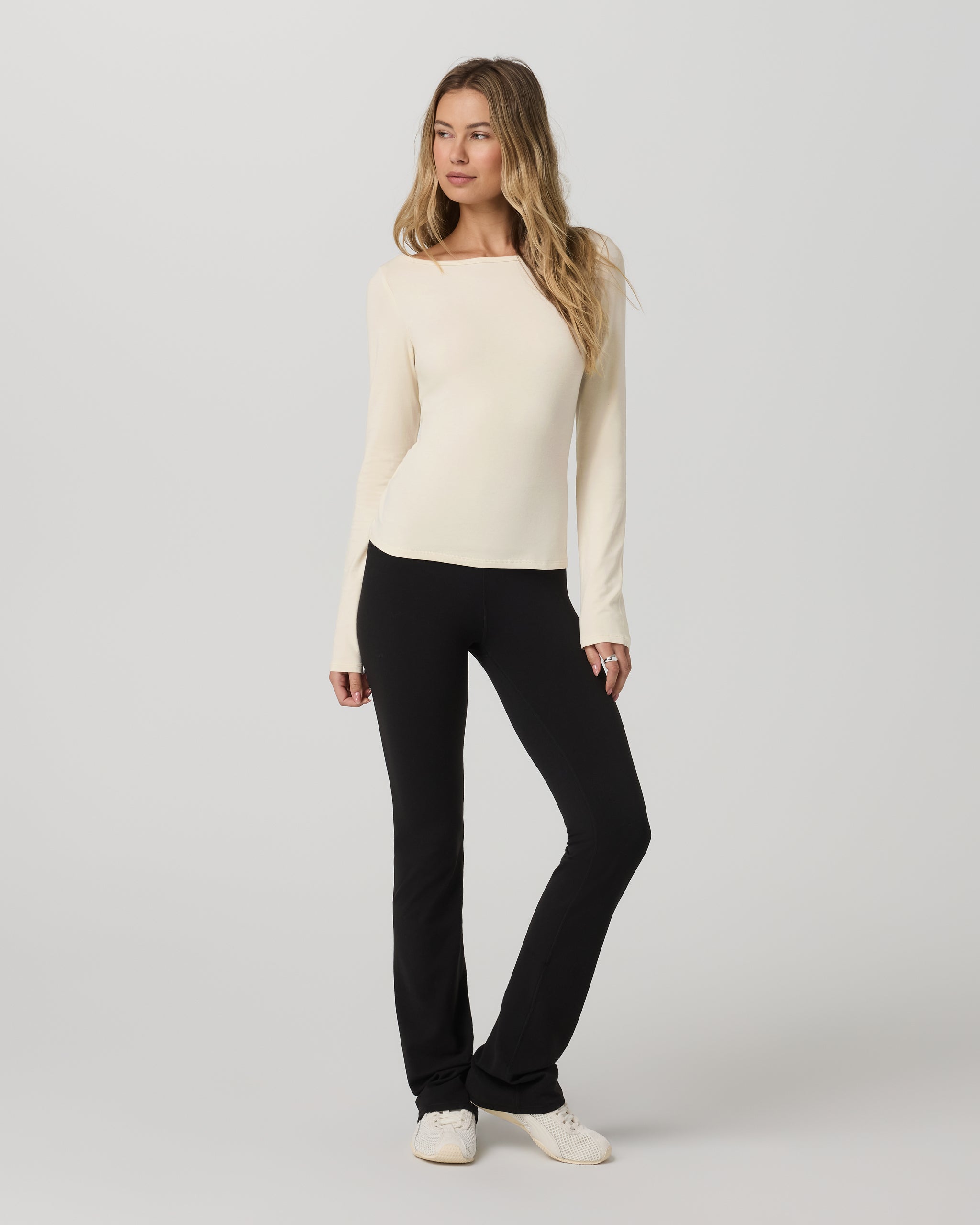 Long Sleeve Tuvalu Boat Neck | Bone - Image 2