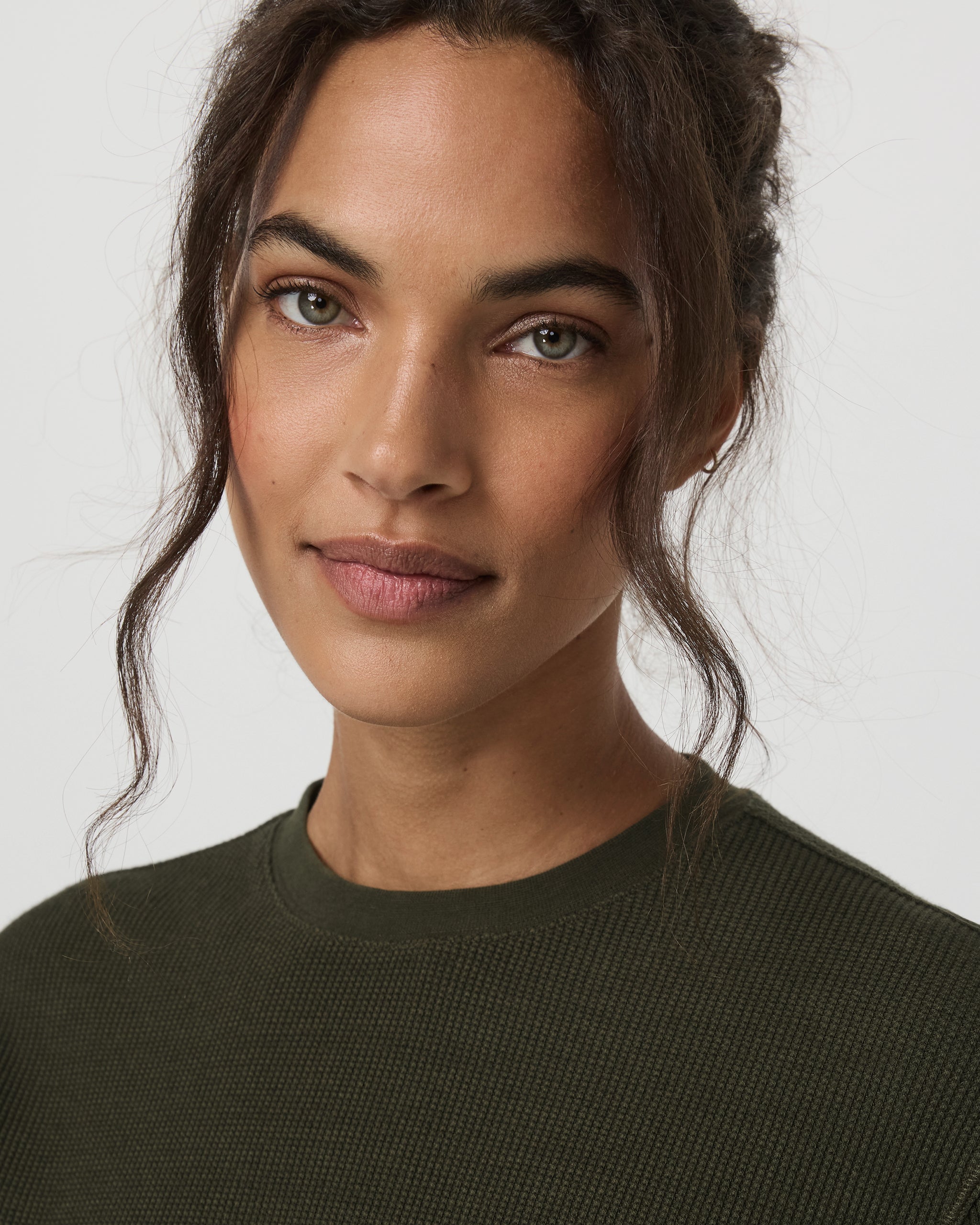 Long Sleeve Waffle Top | Olive - Image 5