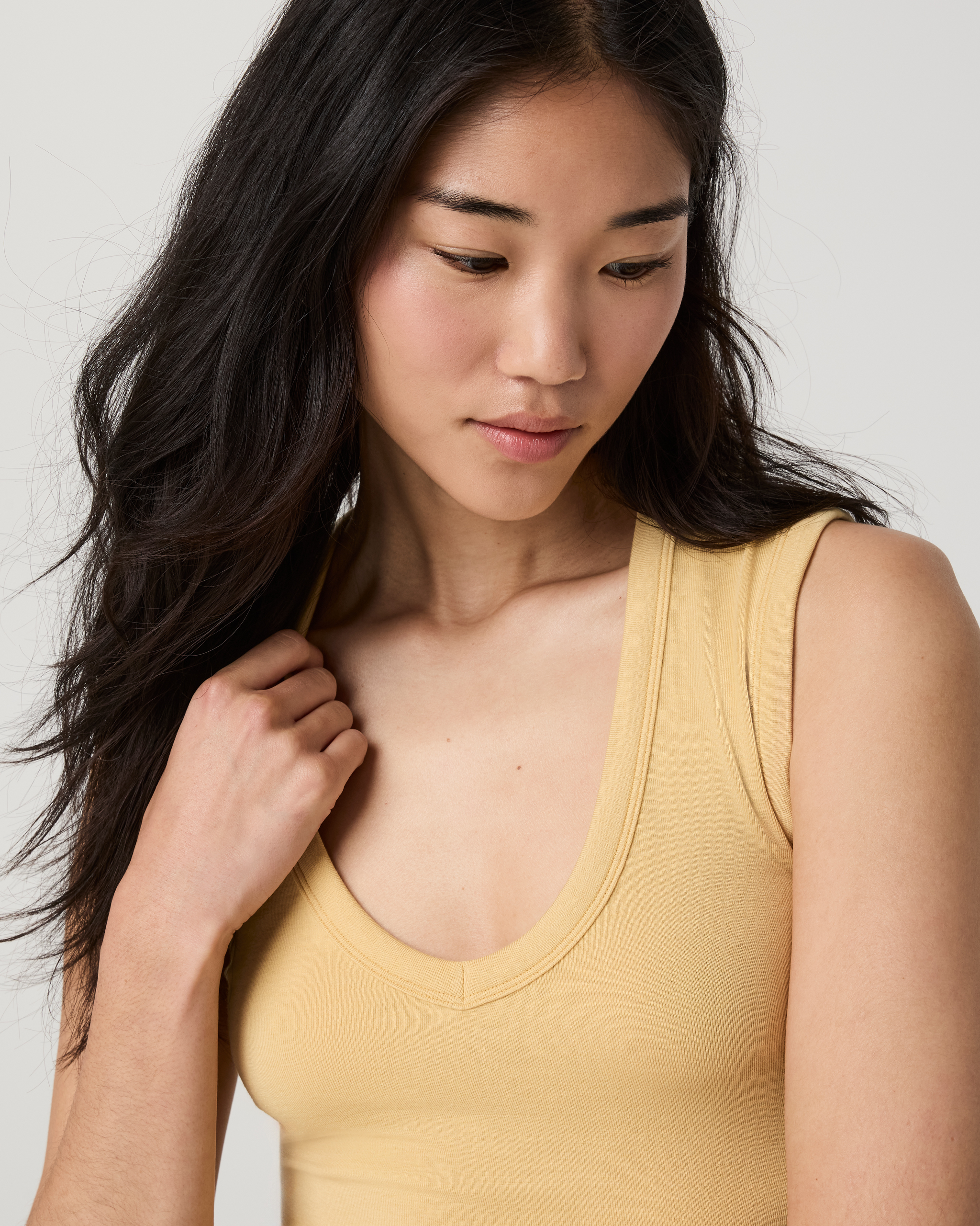 Everyday Cotton Stretch Tank | Butter - Image 2