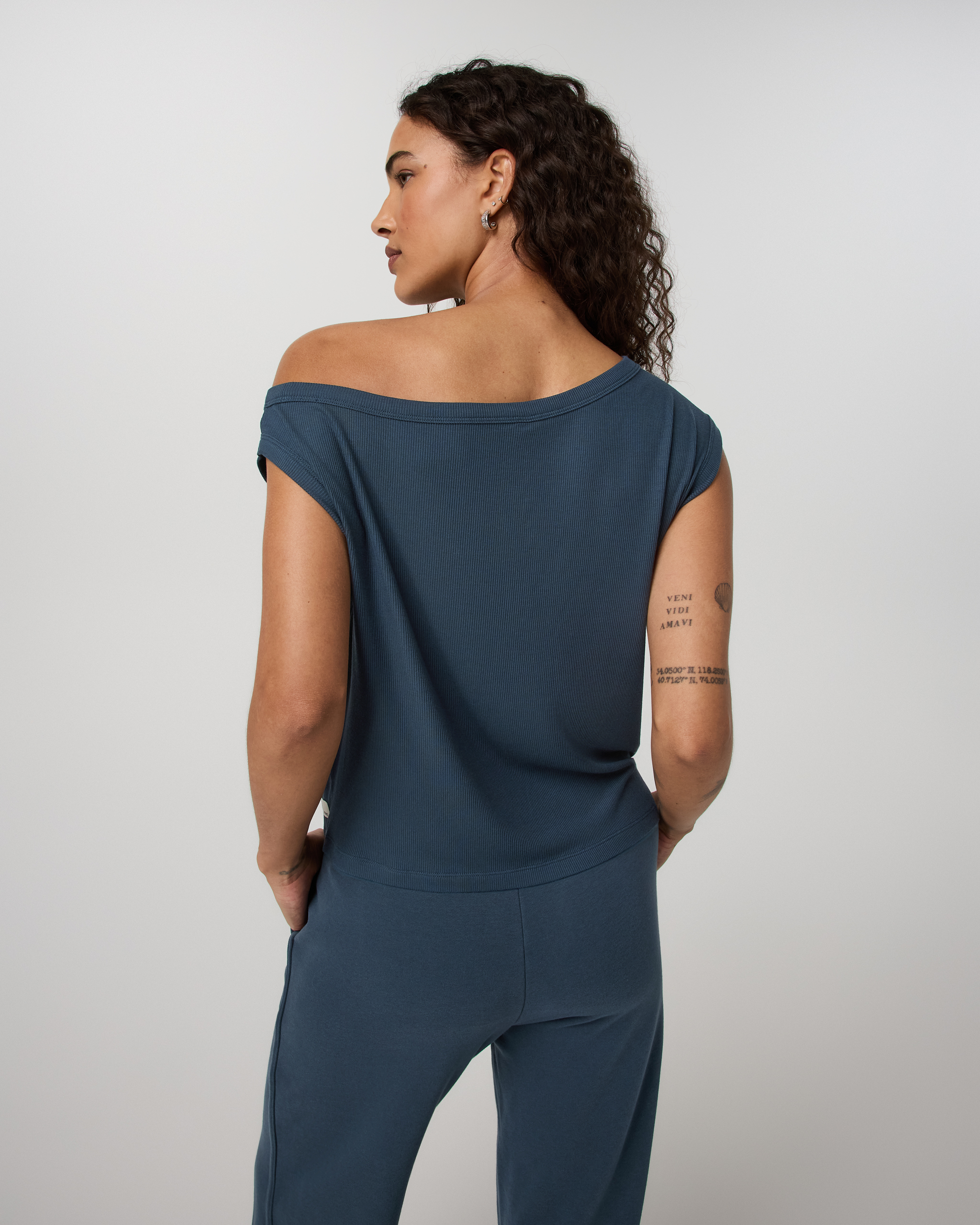 Cove Asymmetric Top | Ocean Blue - Image 3
