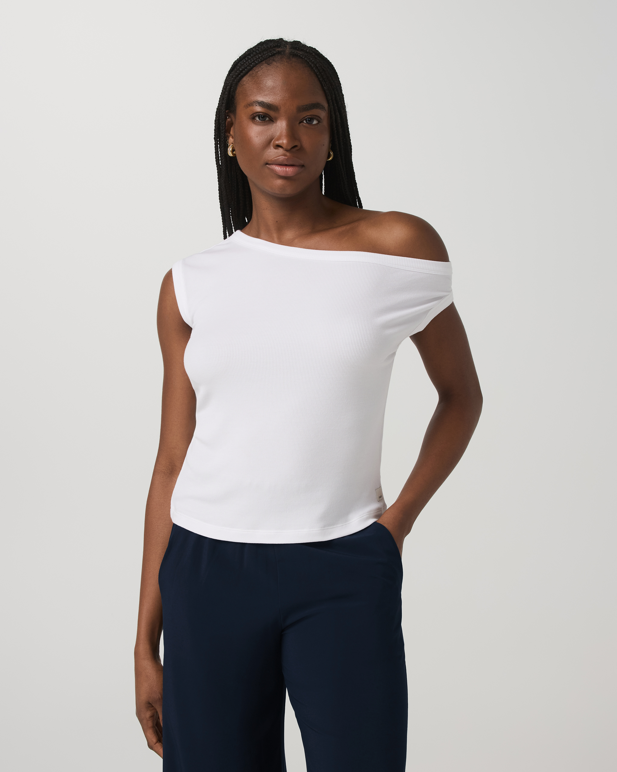 Cove Asymmetric Top | White - Image 2